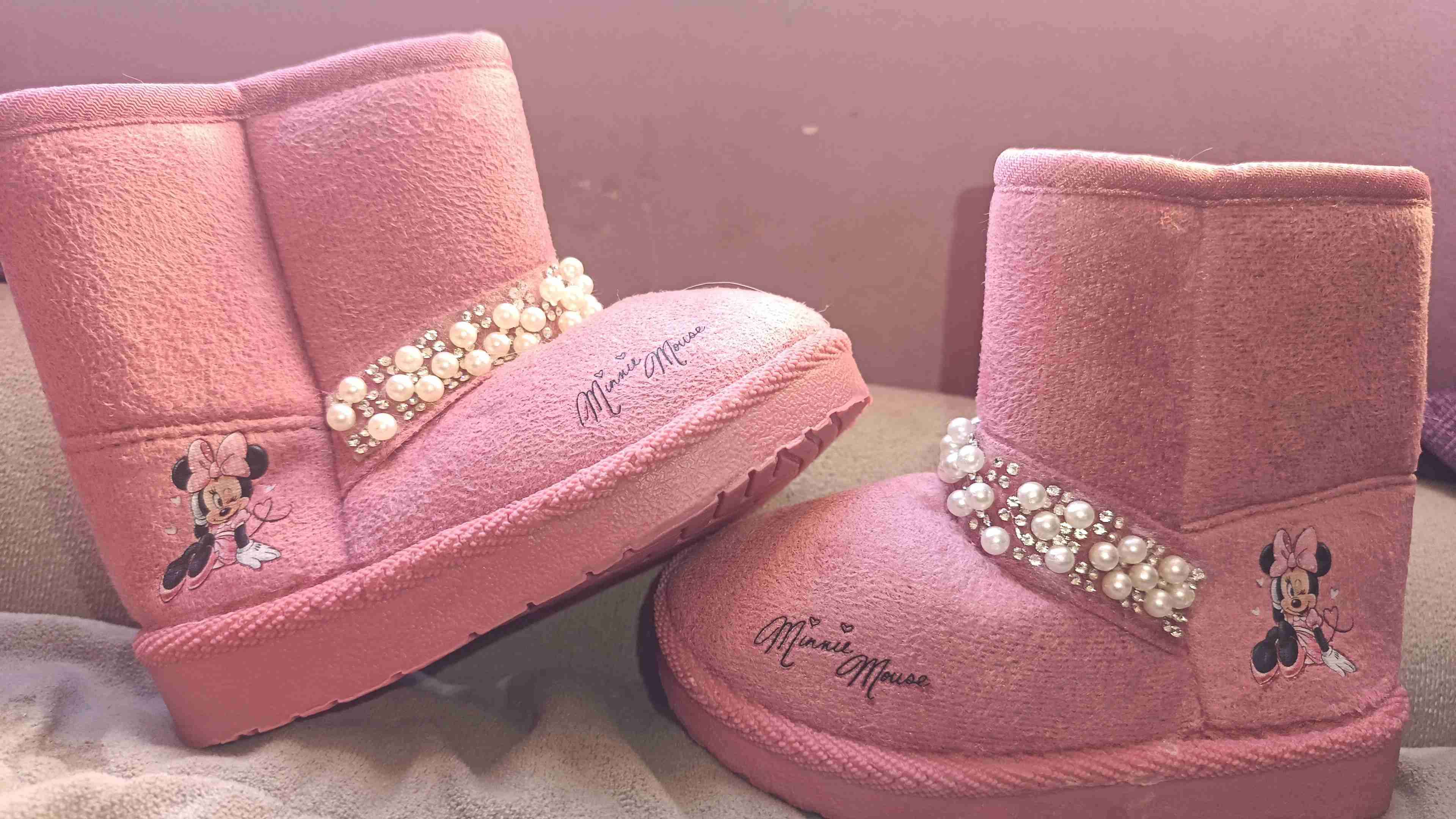 Botines de invierno Minnie negros. cris palo rosa - miniatura 3