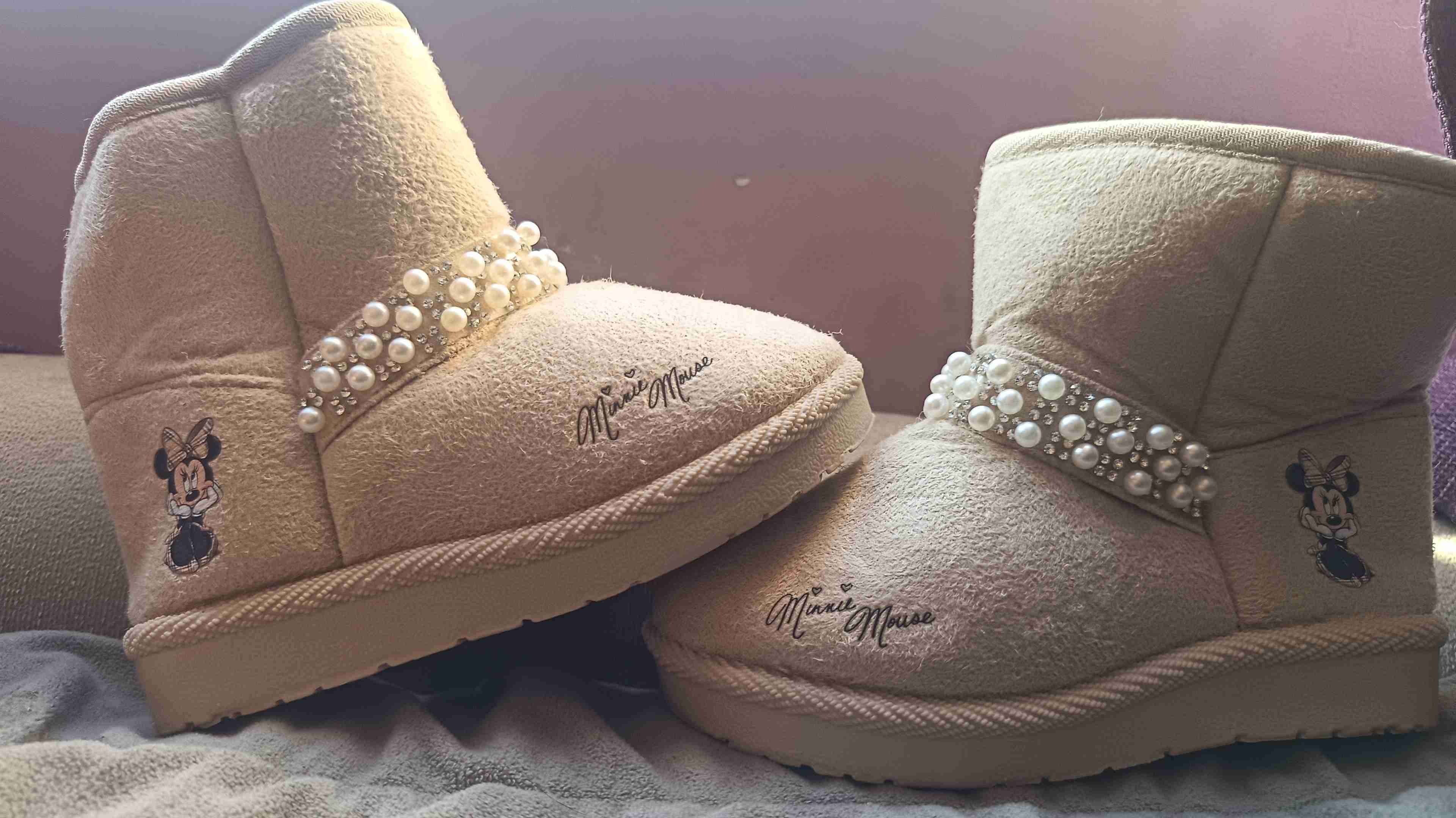 Botines de invierno Minnie negros. cris palo rosa - miniatura 4