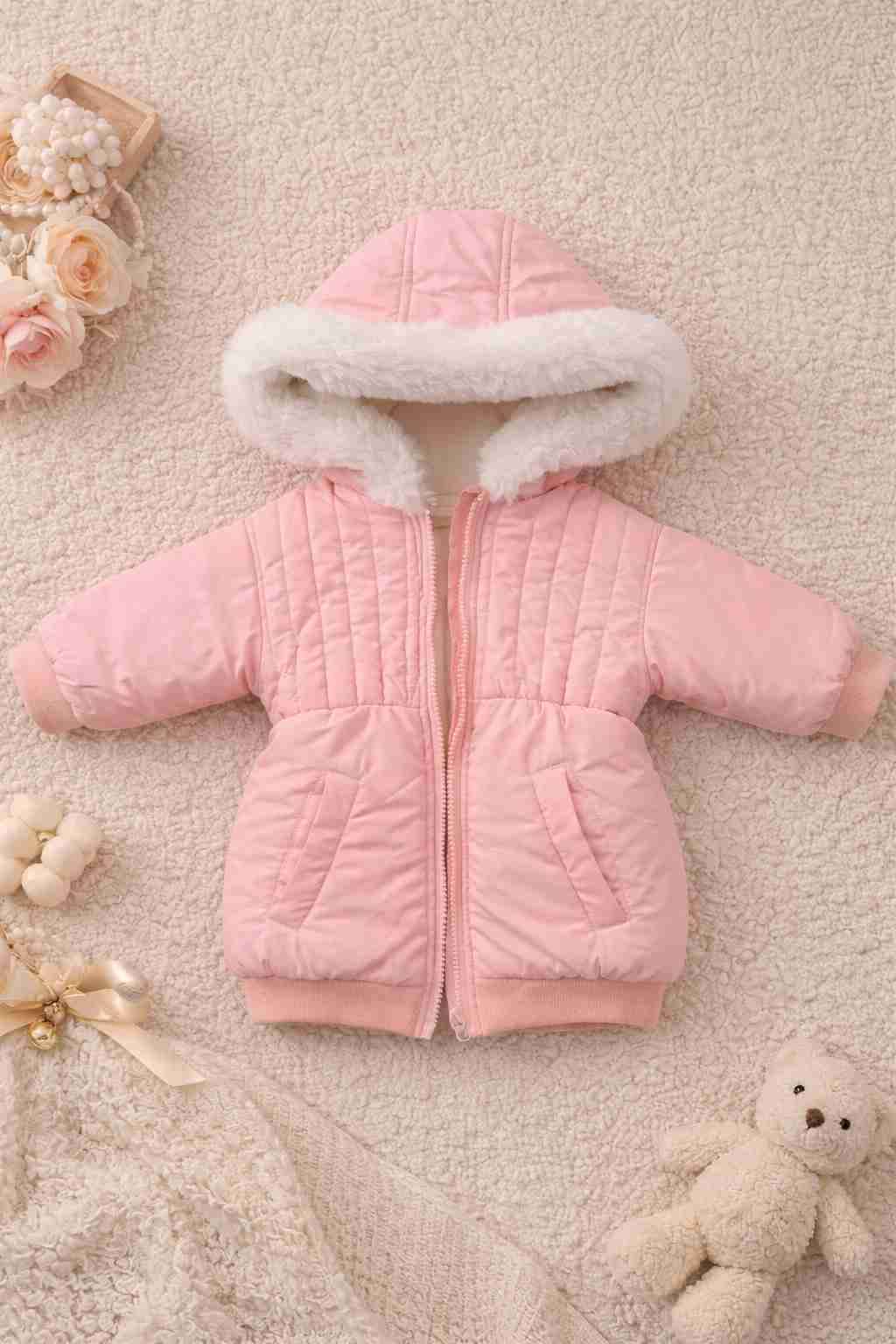 Chaqueta rosa para bebé - miniatura 2
