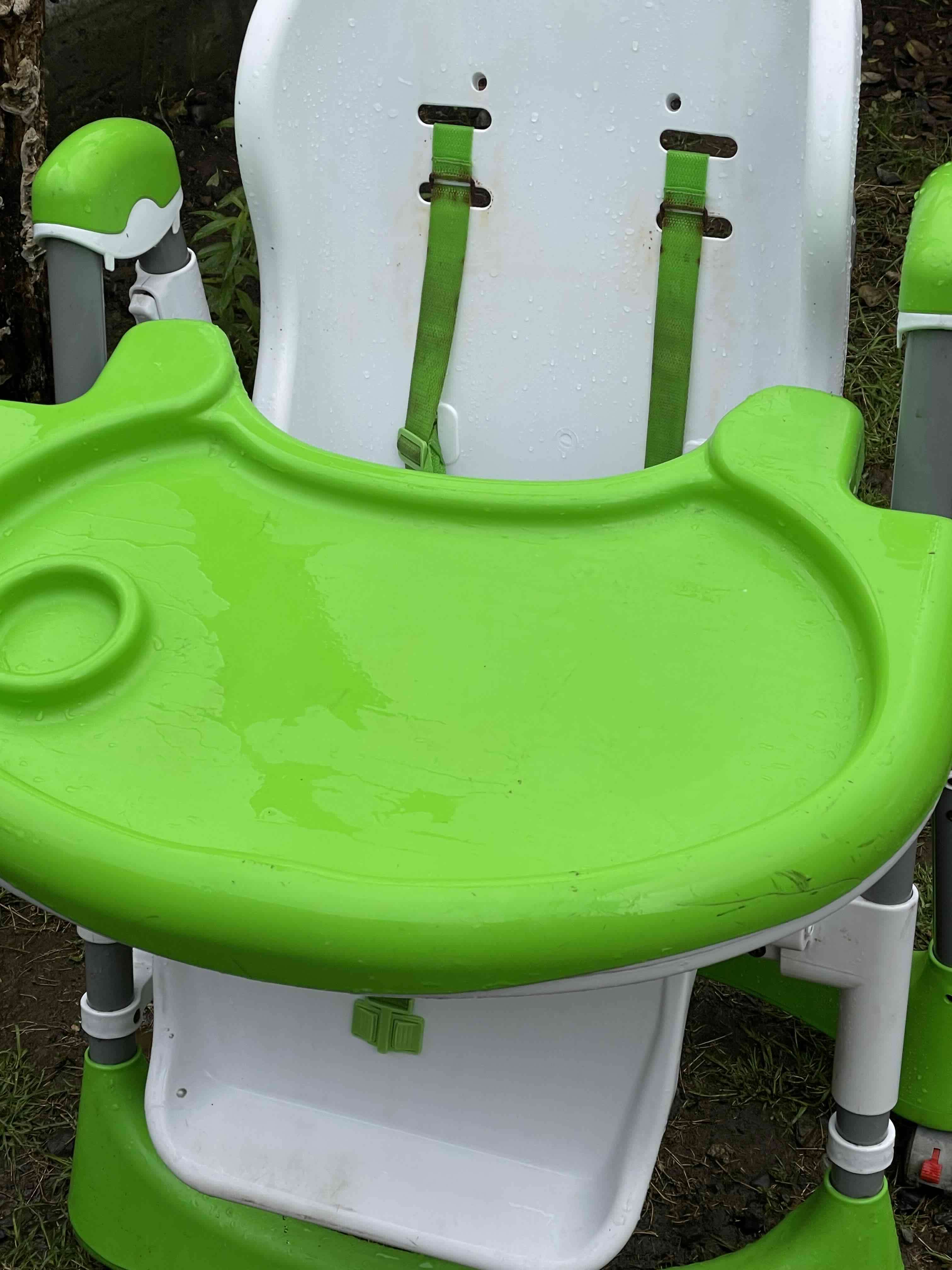 Silla de comer para bebé verde - miniatura 3