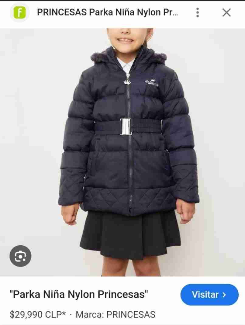 Parka azul acolchada con gorro - miniatura 2