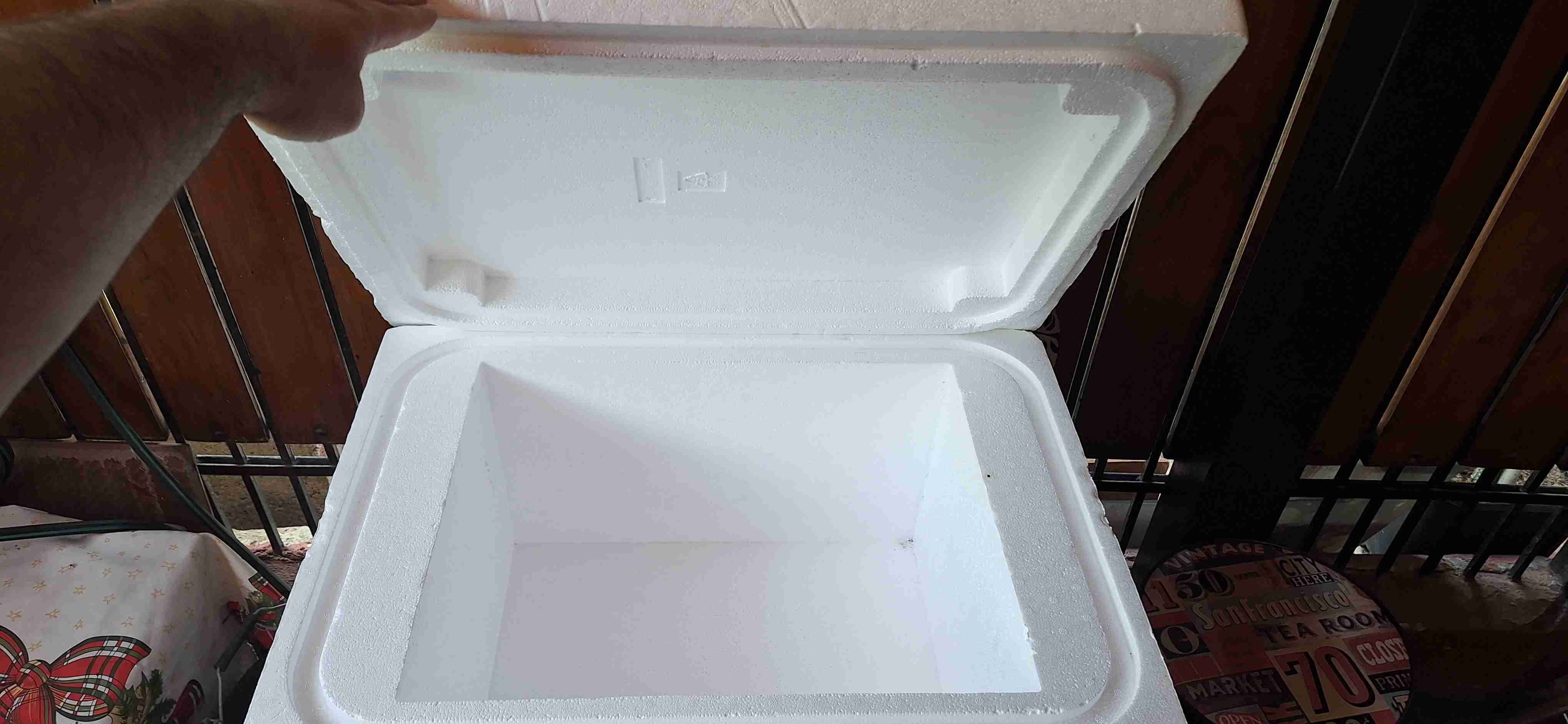 Cooler de poliestireno blanco - miniatura 1
