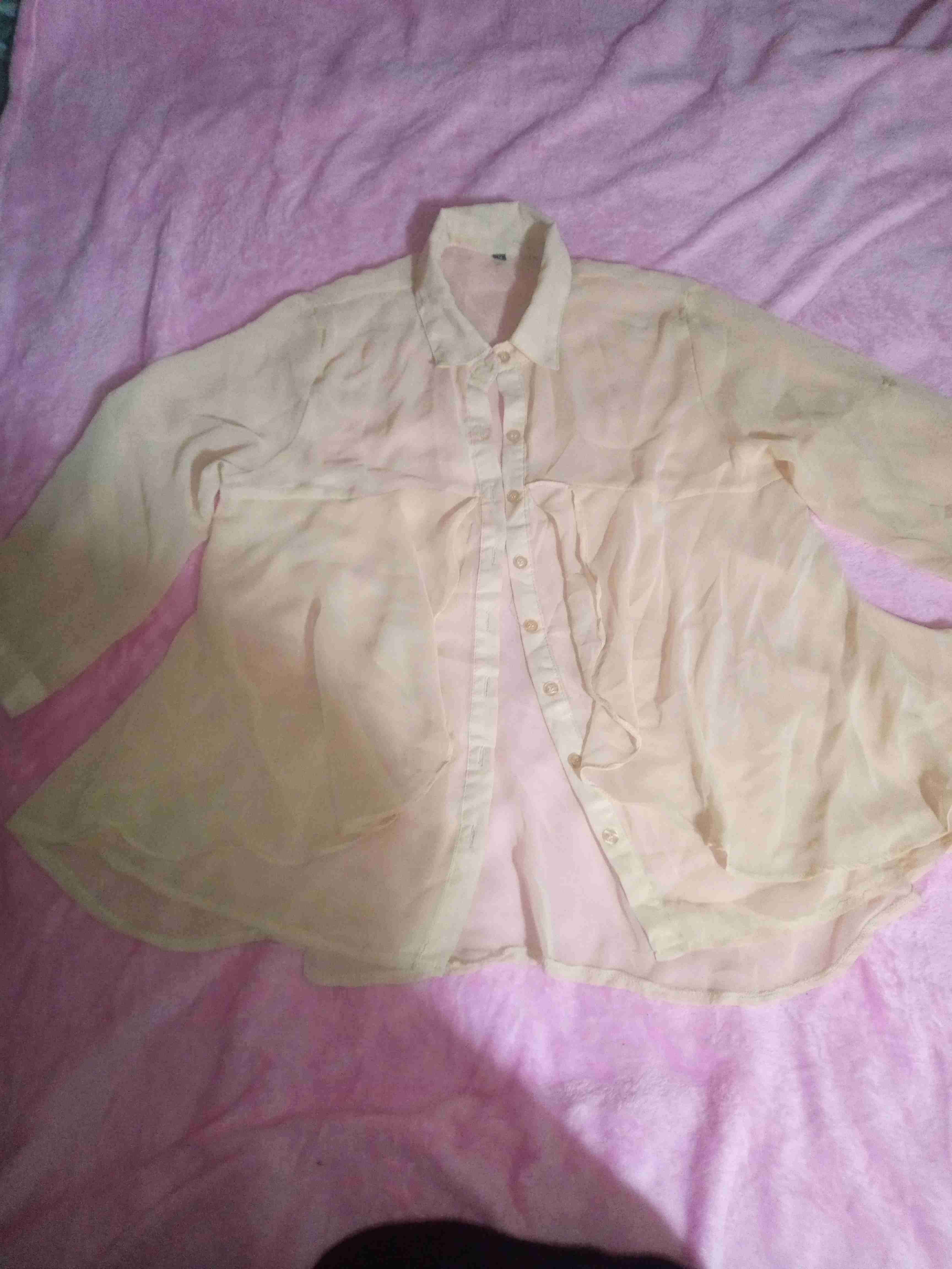 Blusa beige transparente