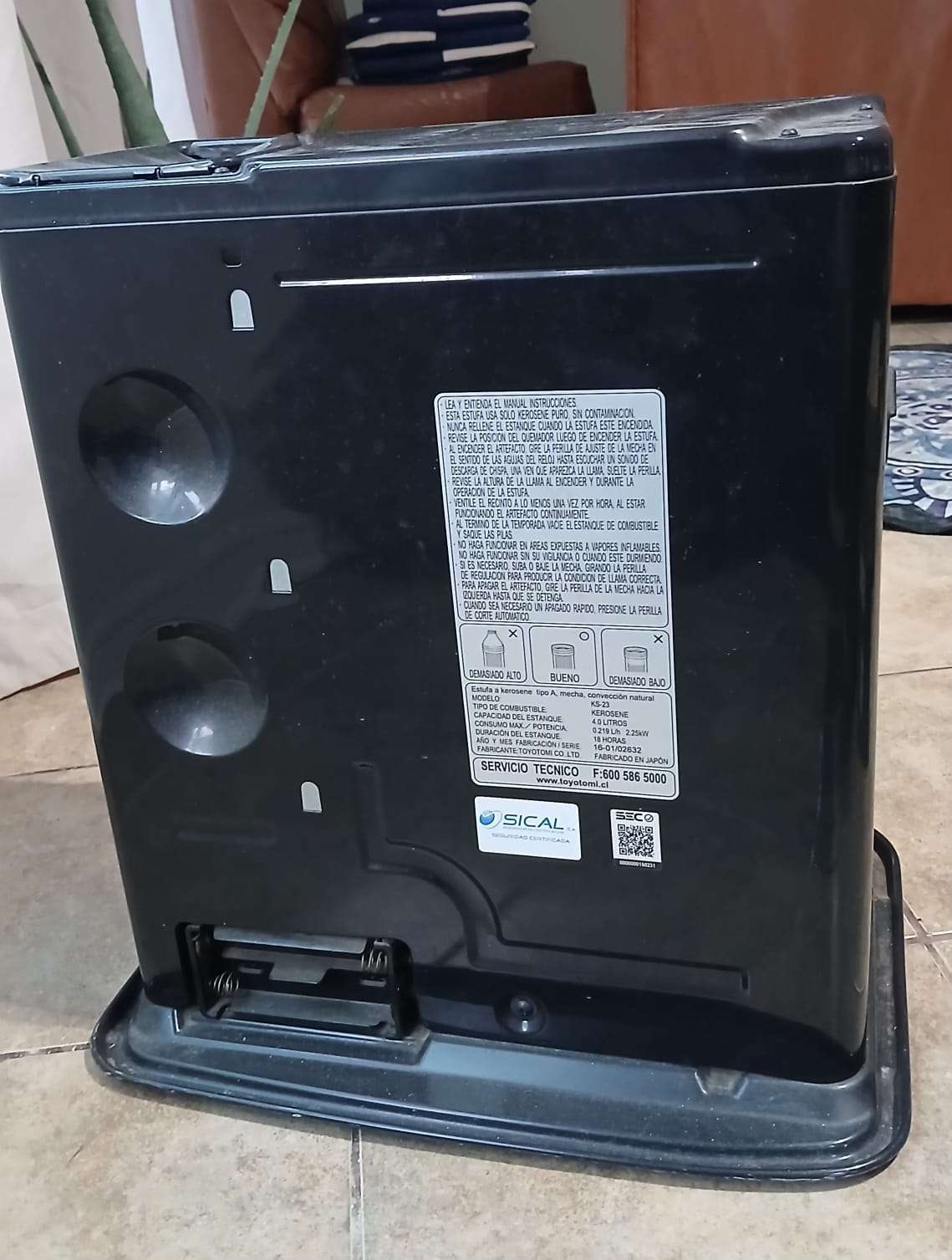 Calefactor Toyotomi negro - miniatura 4