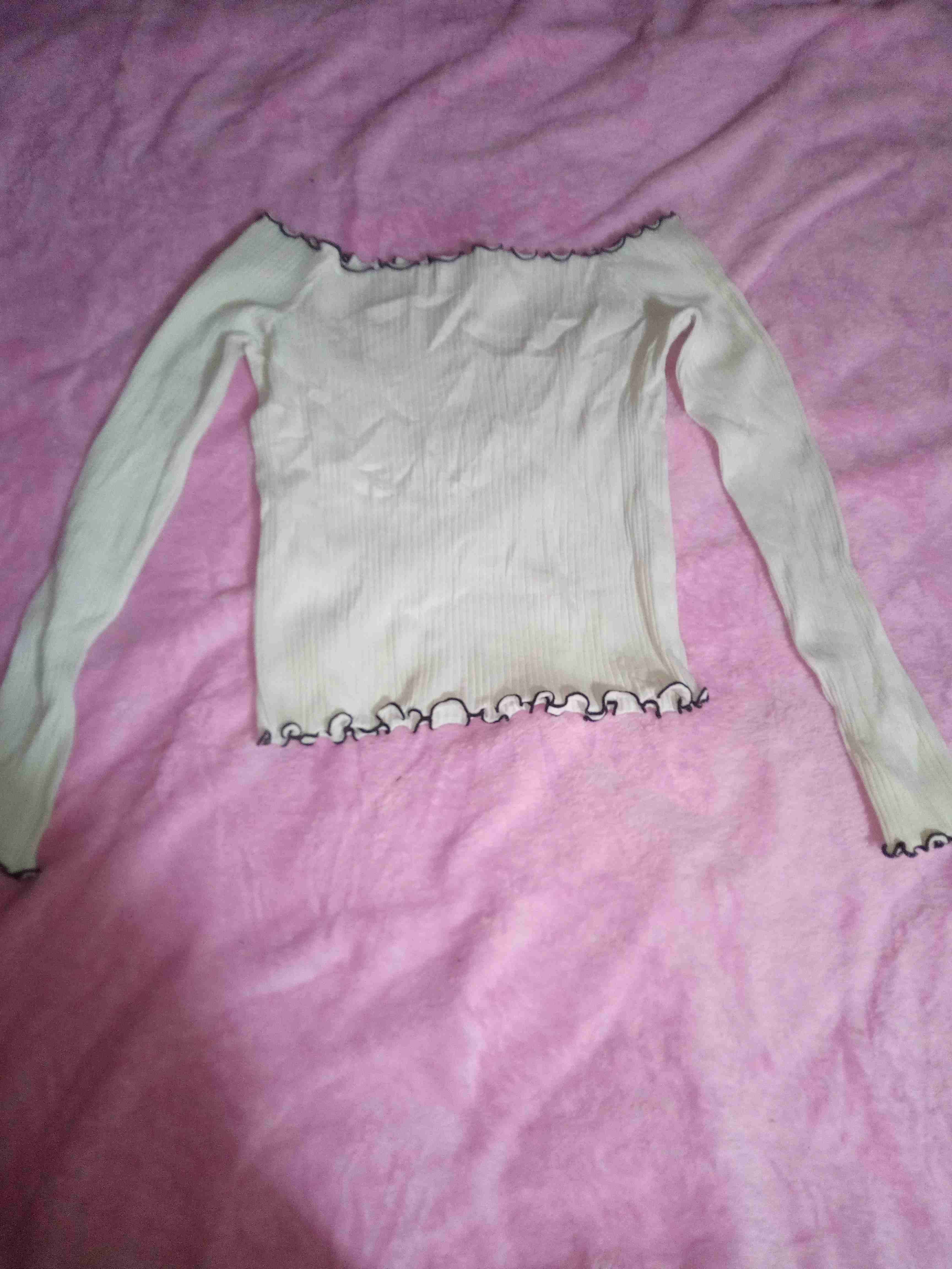 Polera hombros descubiertos blanca - miniatura 1