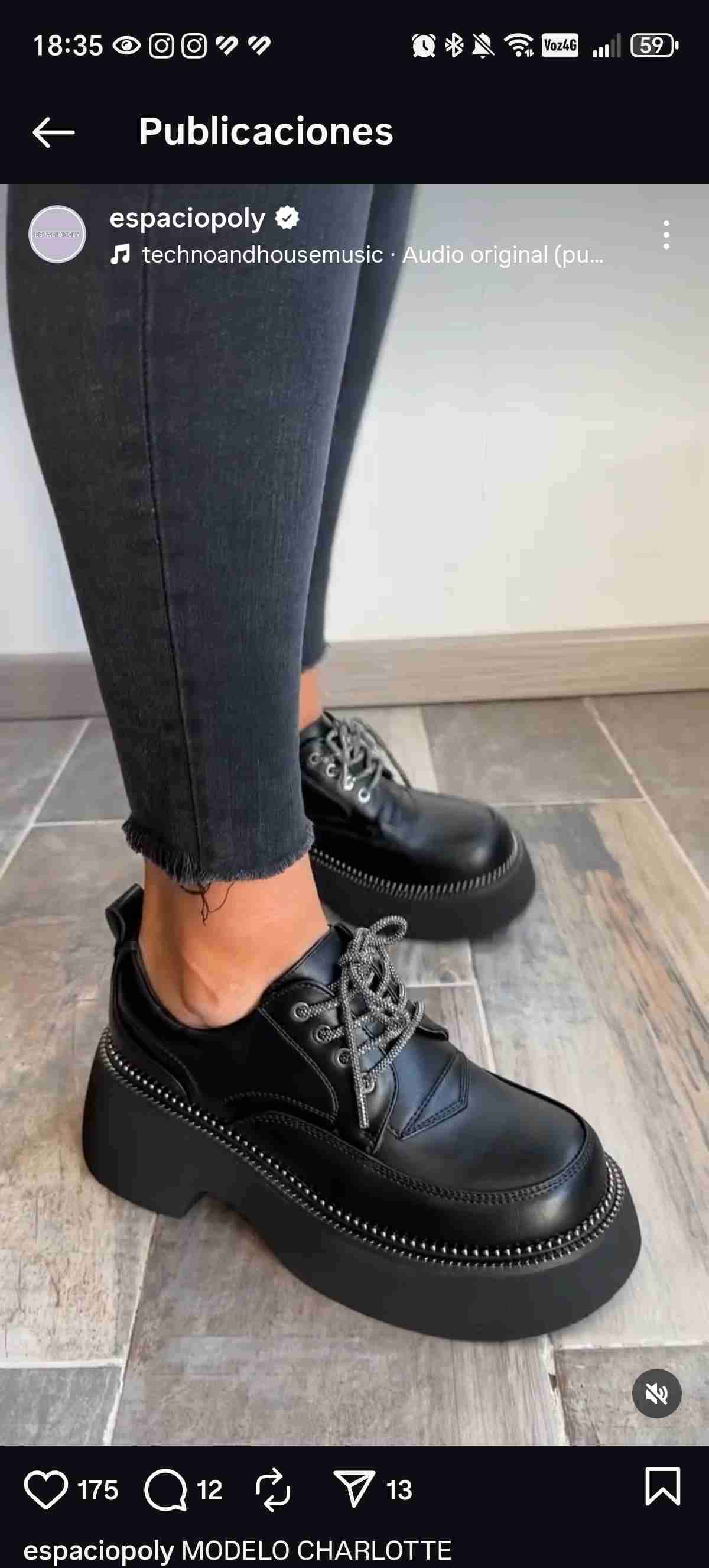 Zapatos negros plataforma Charlotte