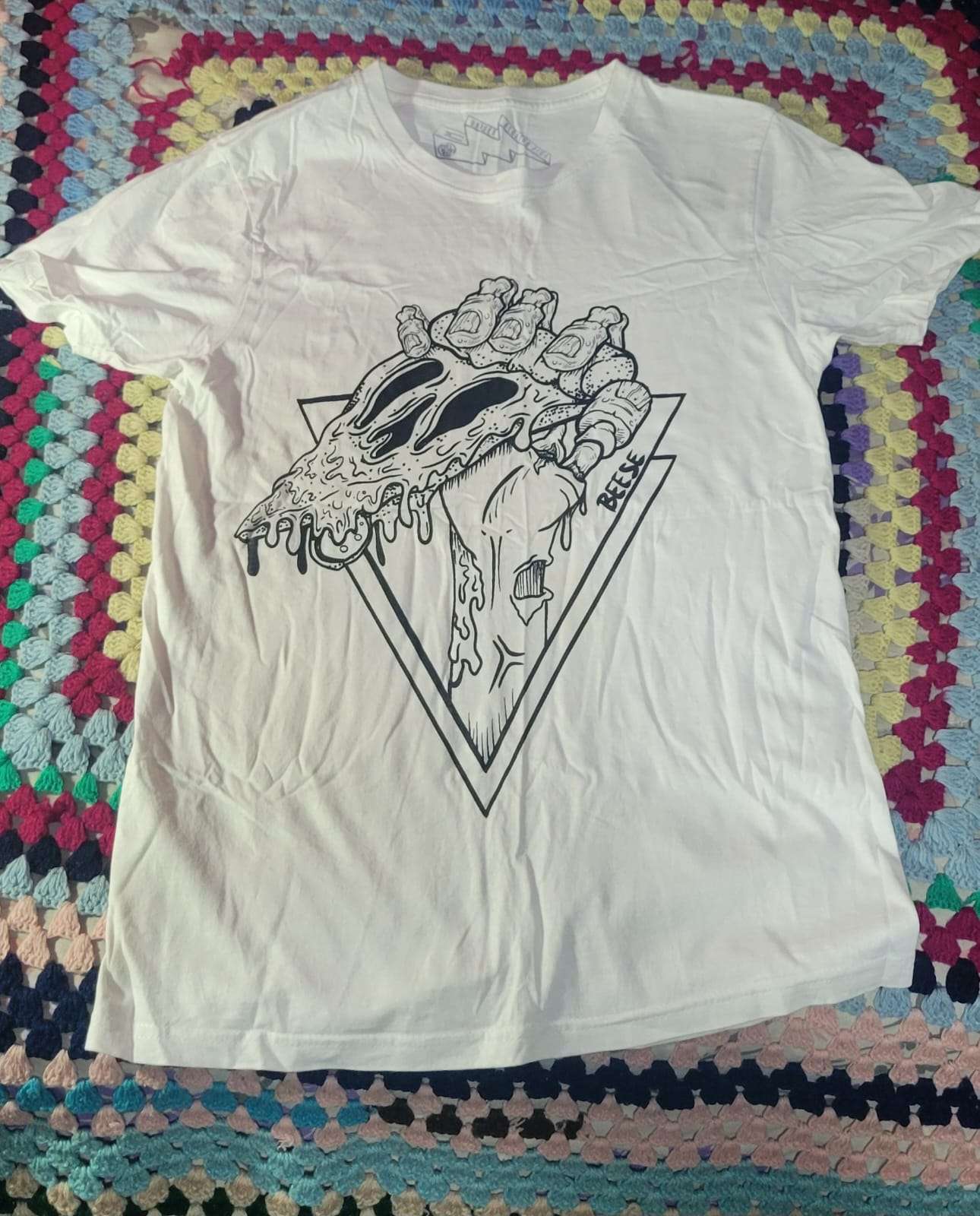 Polera blanca estampada artística - miniatura 1