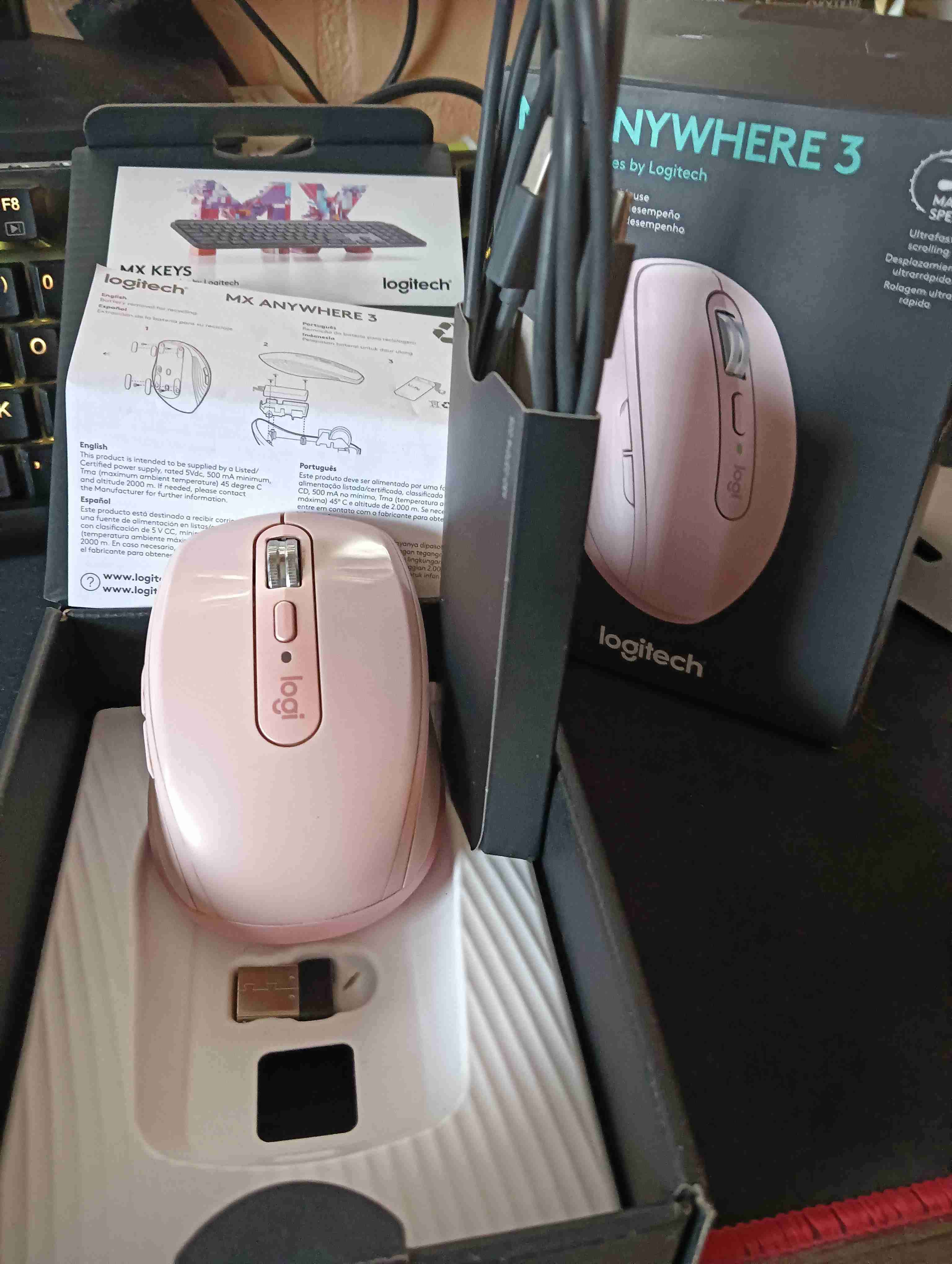 Mouse Logitech MX Anywhere 3 rosa - miniatura 4