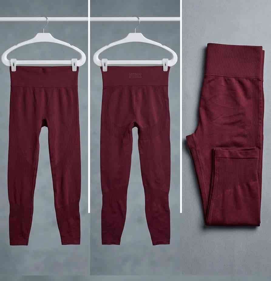 Leggings burdeos de cintura alta- pink