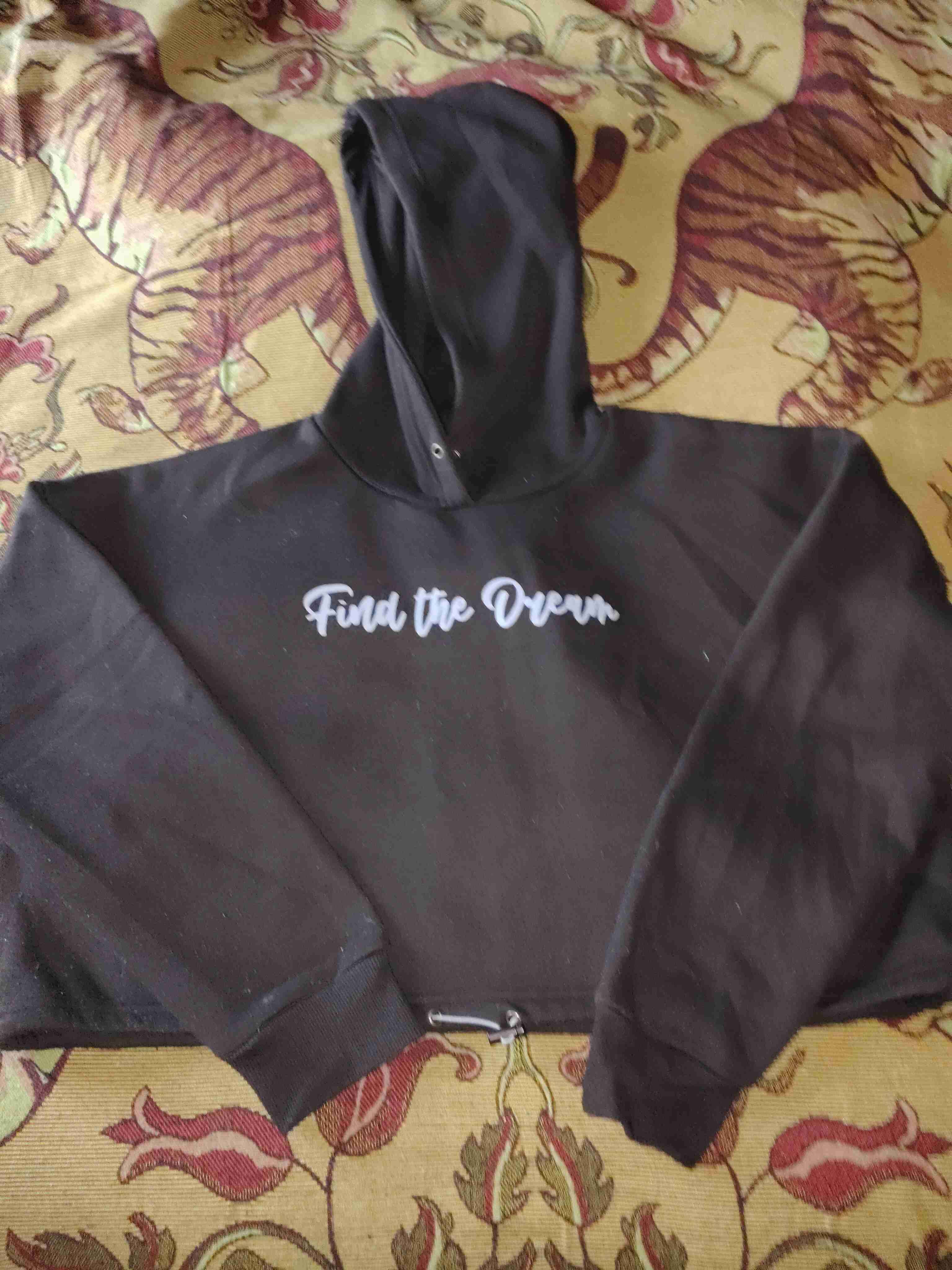 Polerón negro con capucha "Find the Dream" - miniatura 1