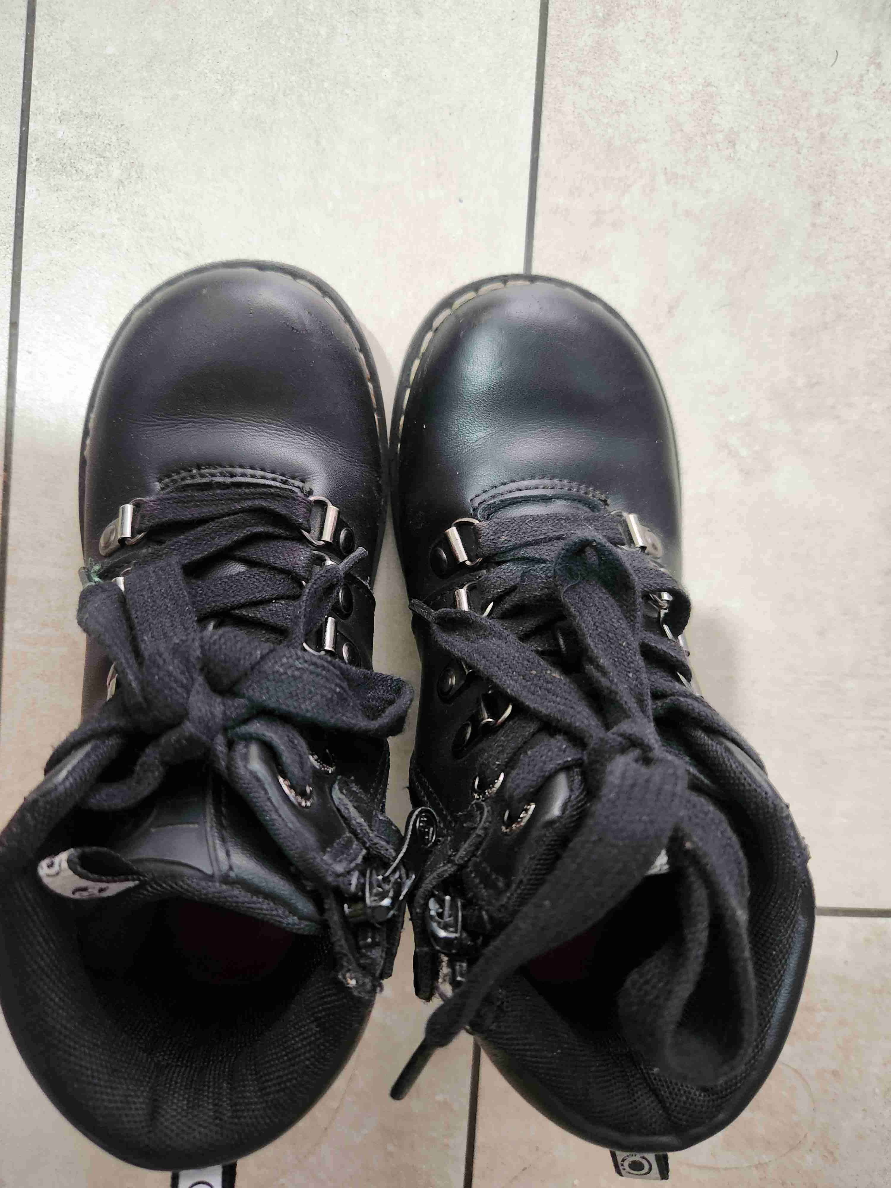 Botines negros de cuero niña - miniatura 2