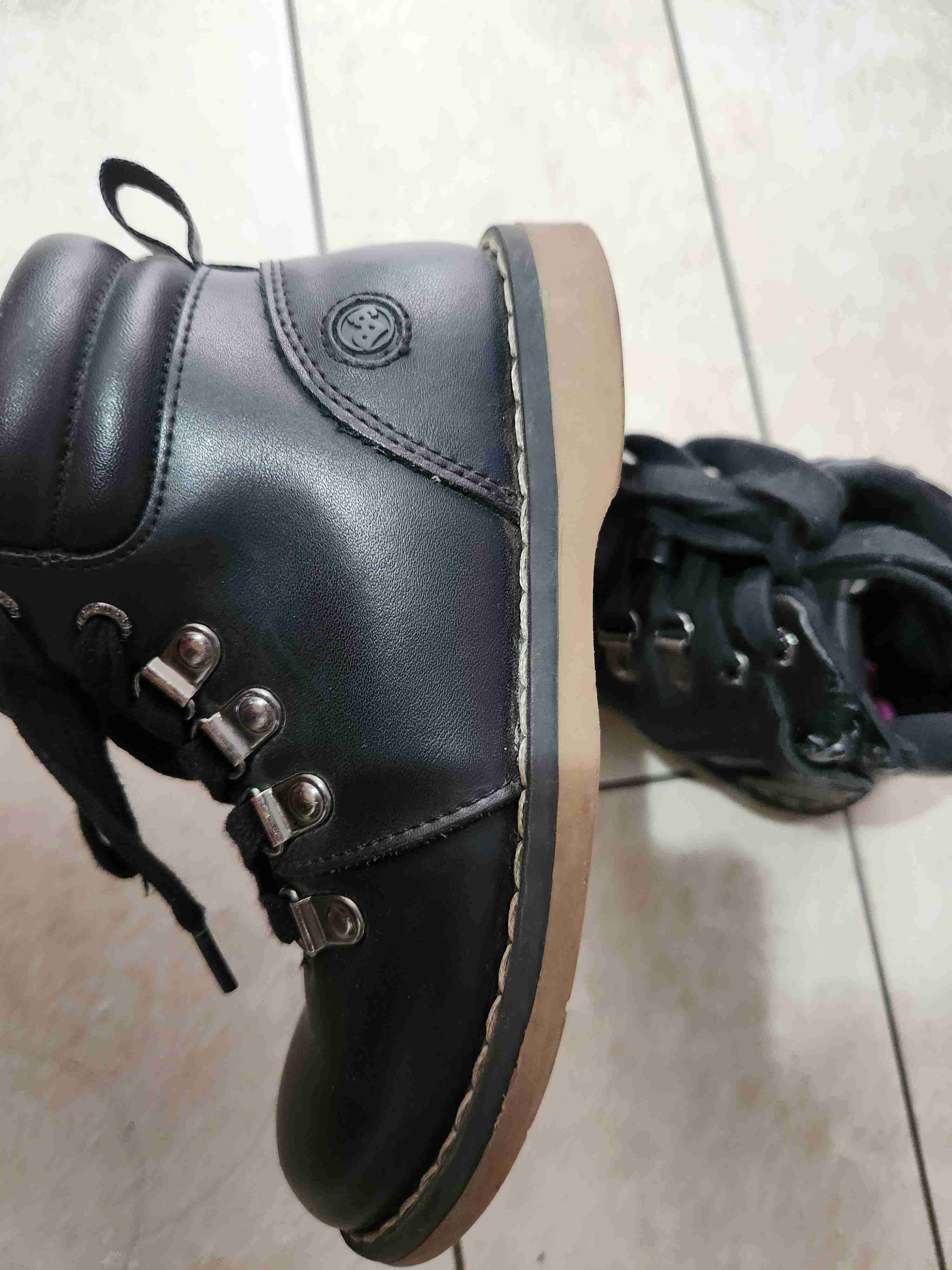 Botines negros de cuero niña - miniatura 3