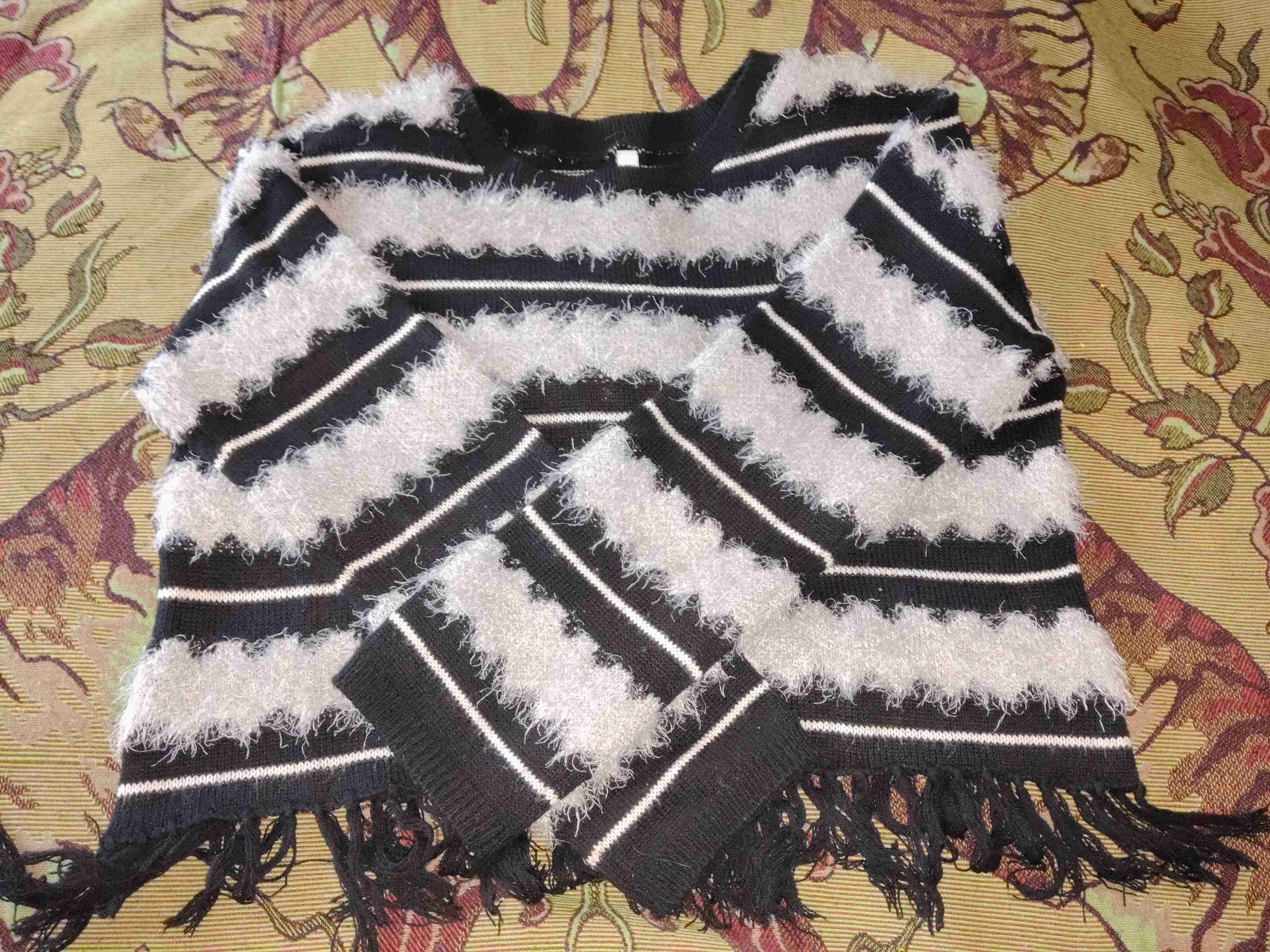 Suéter rayado con flecos - miniatura 1