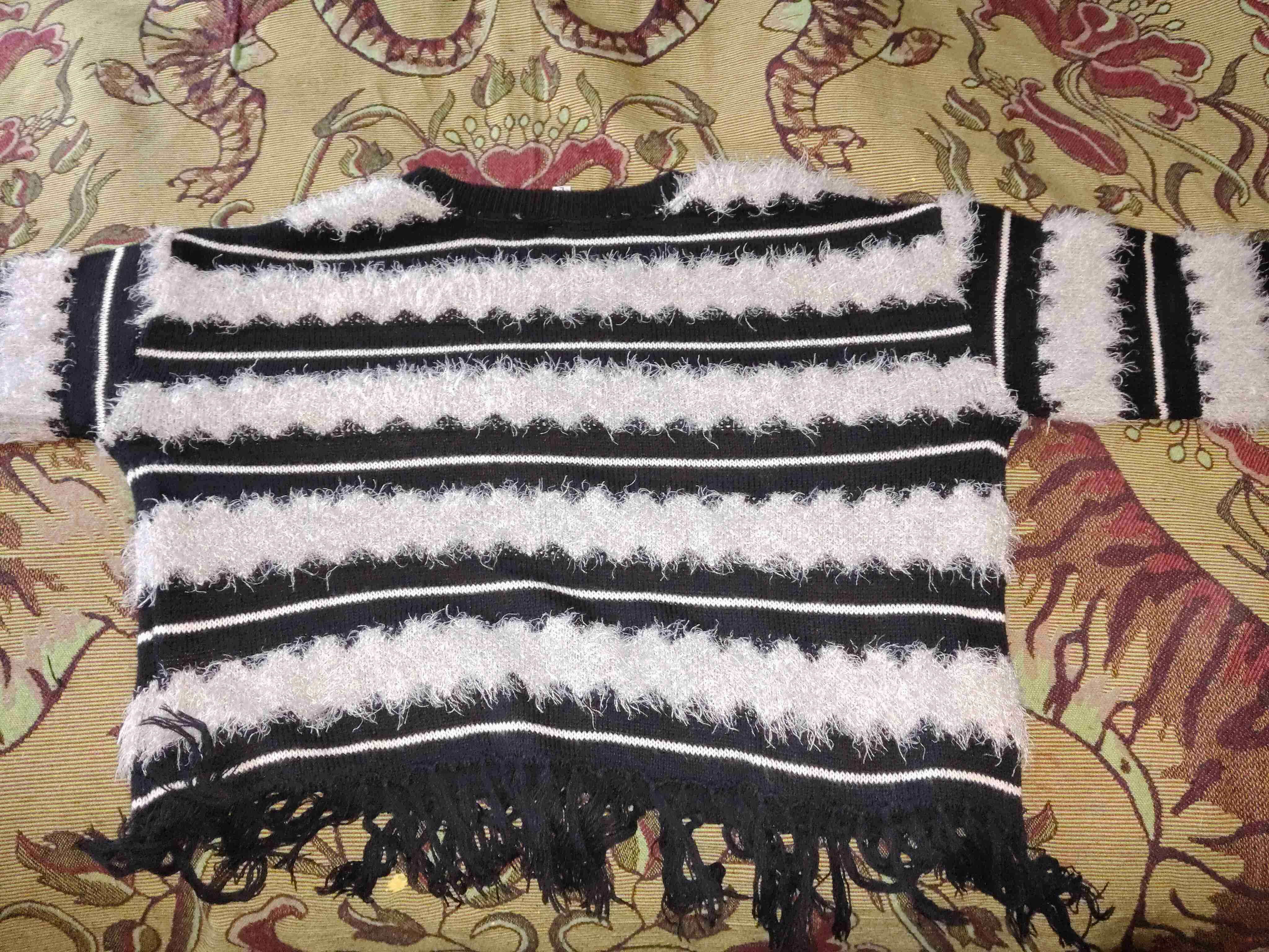 Suéter rayado con flecos - miniatura 2