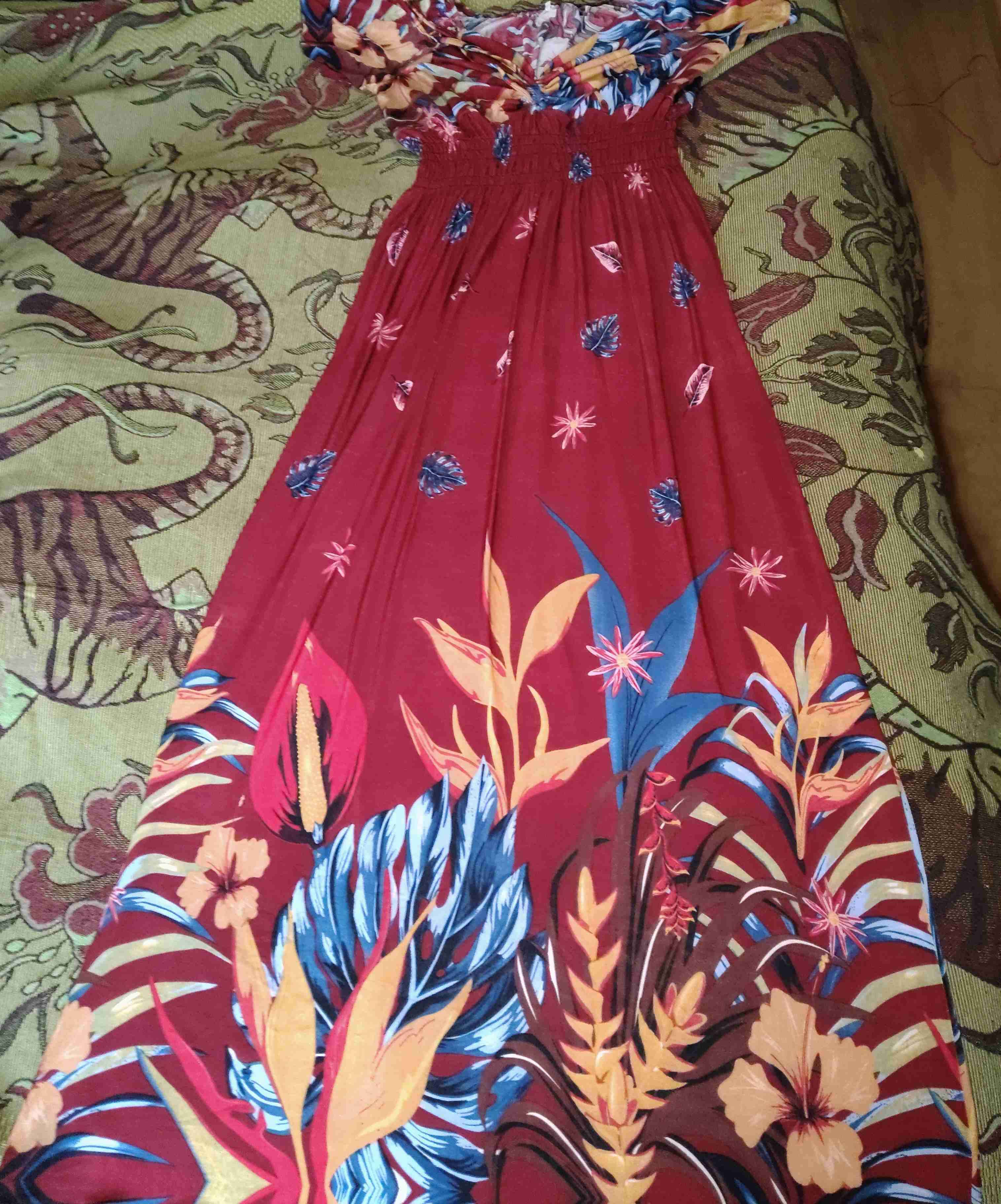 Vestido largo estampado floral