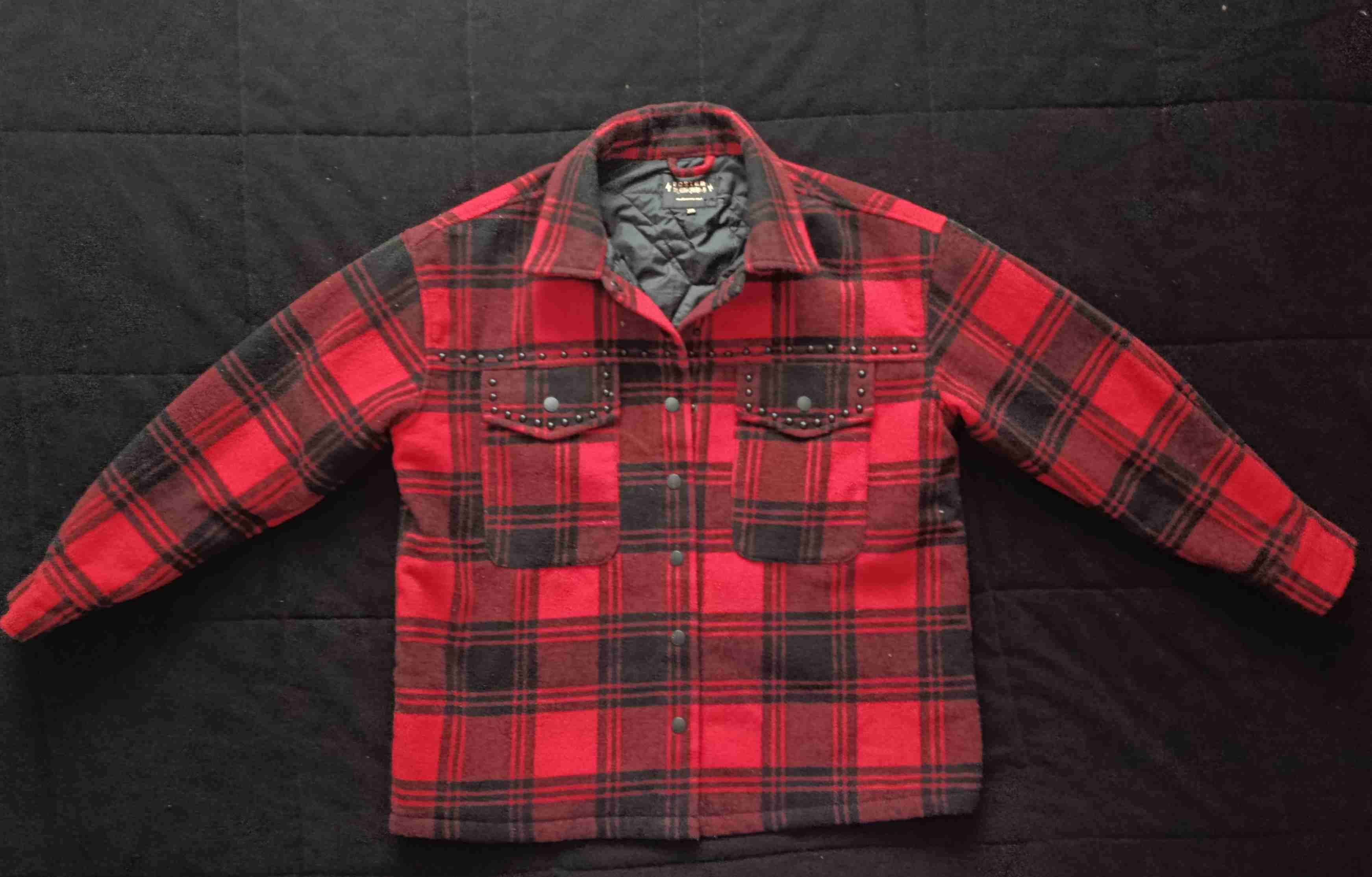 Chaqueta  de franela roja a cuadros