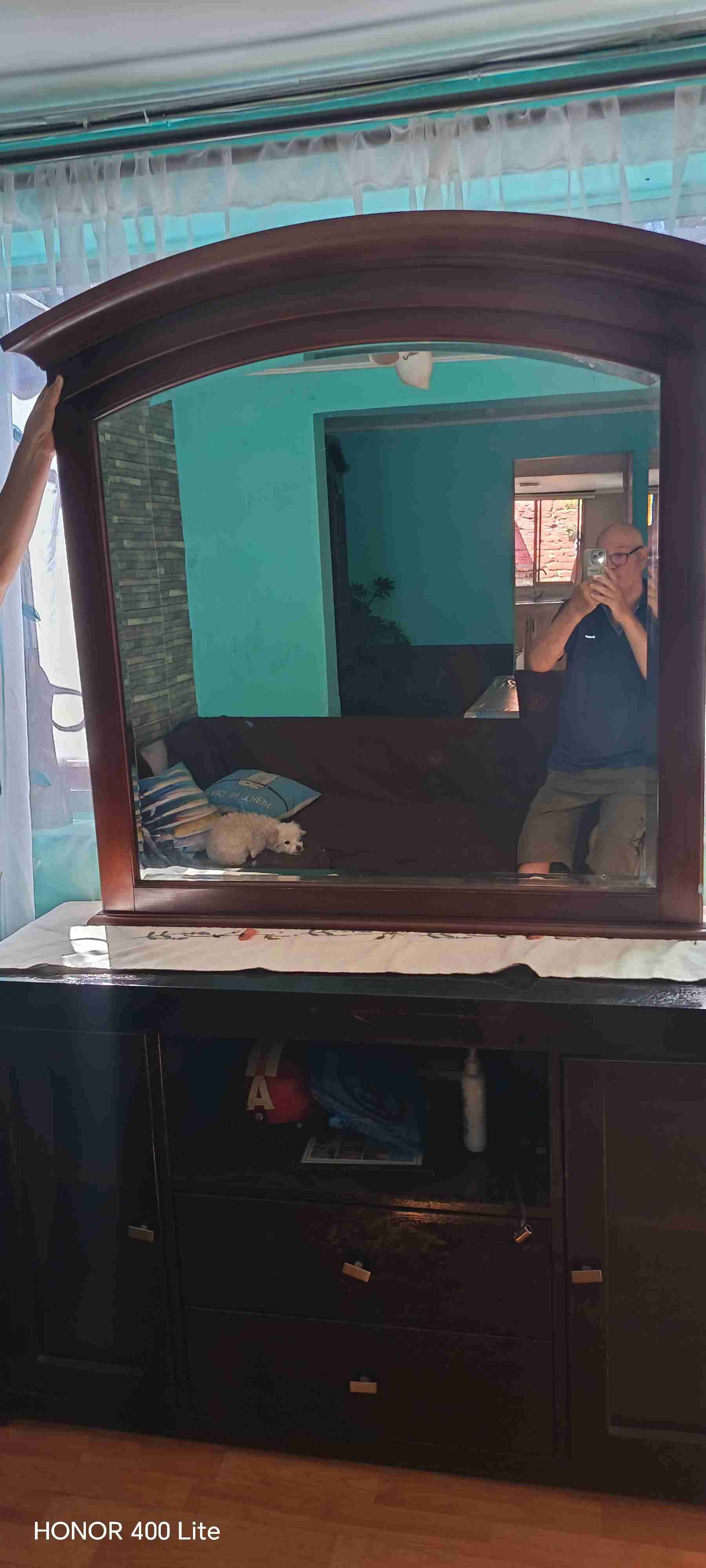 Espejo grande con marco de madera - miniatura 3