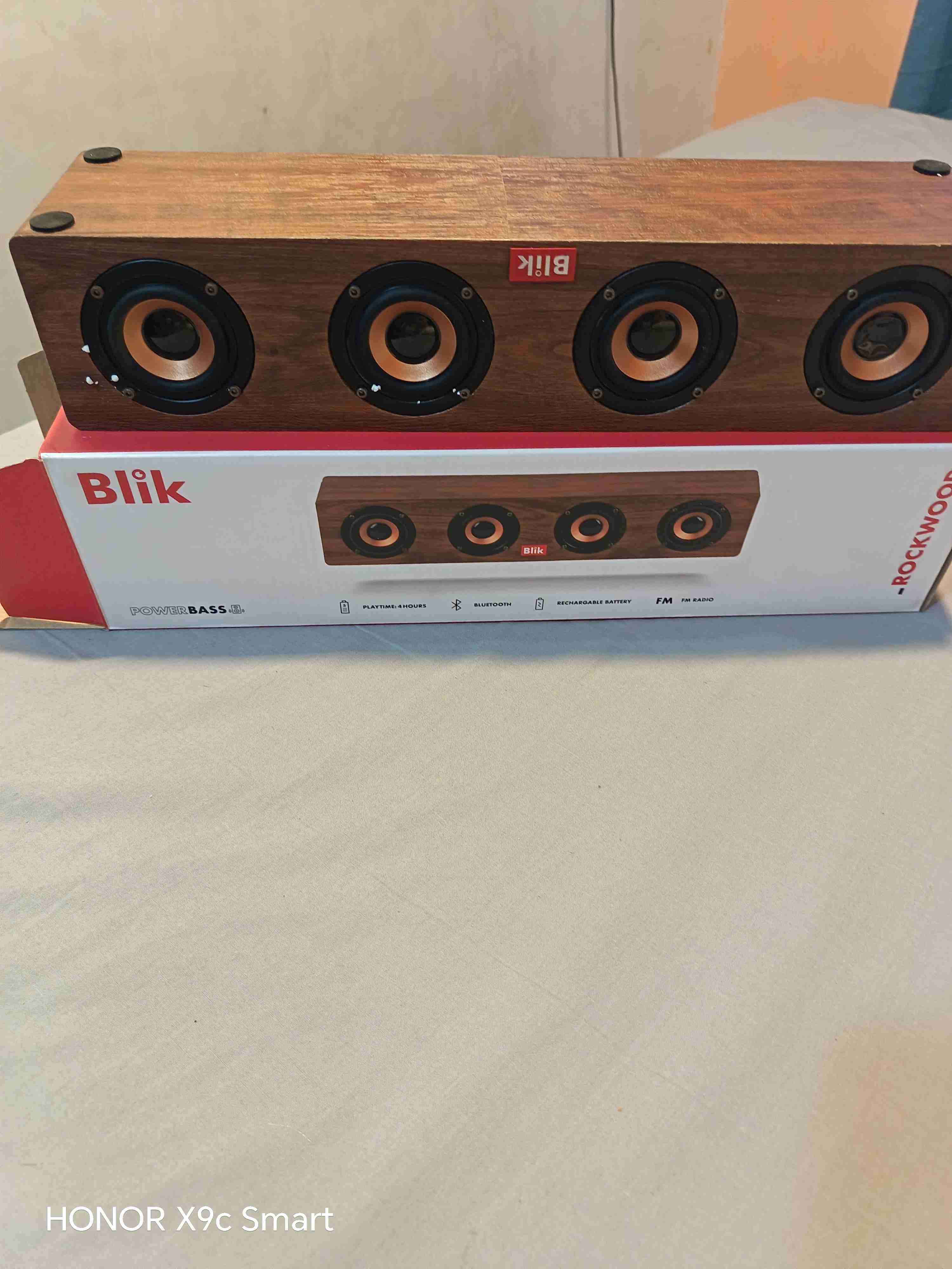 Parlante Bluetooth madera - miniatura 2