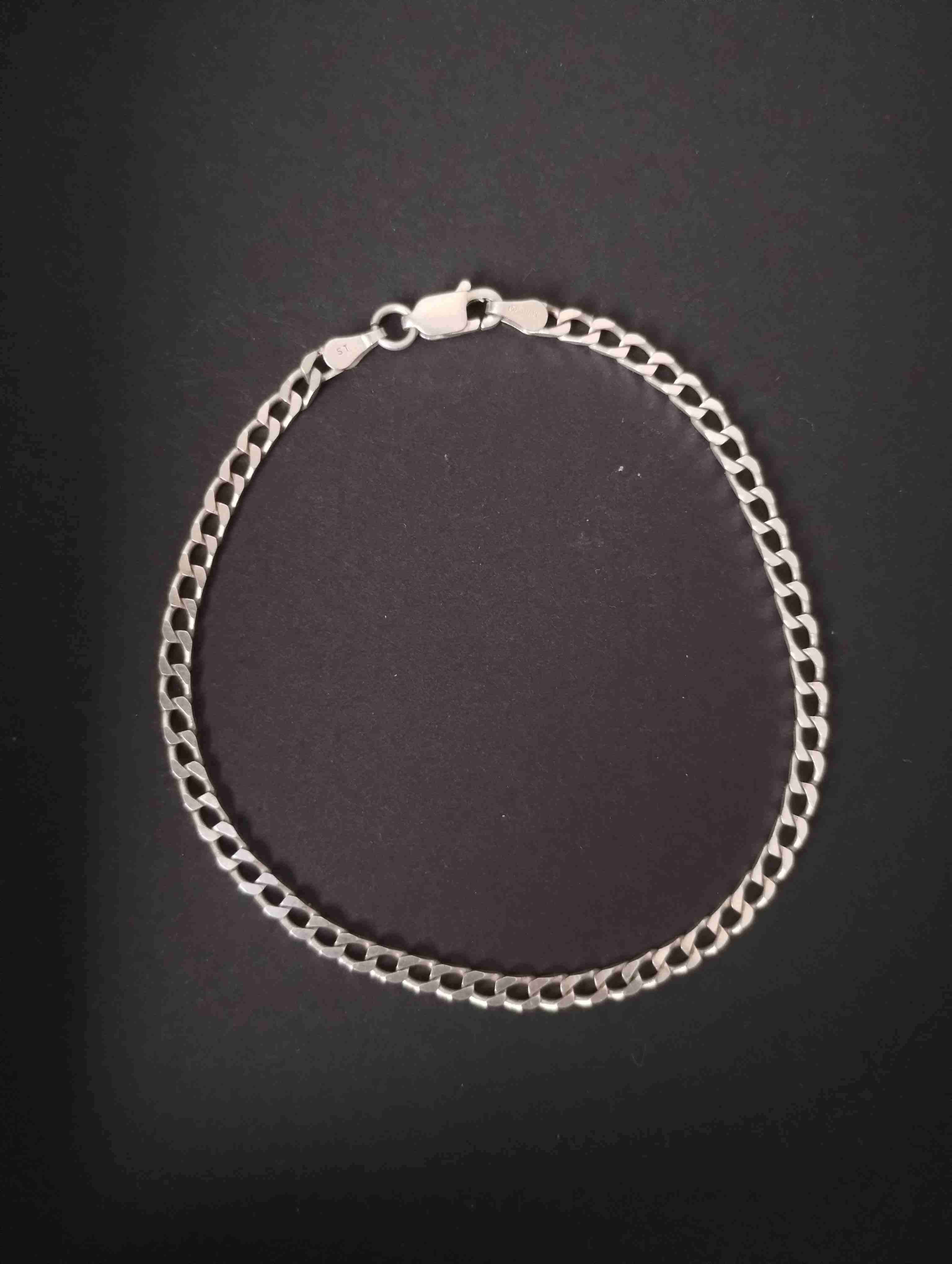 Pulsera de plata 925 (20cm x 3mm) - miniatura 1