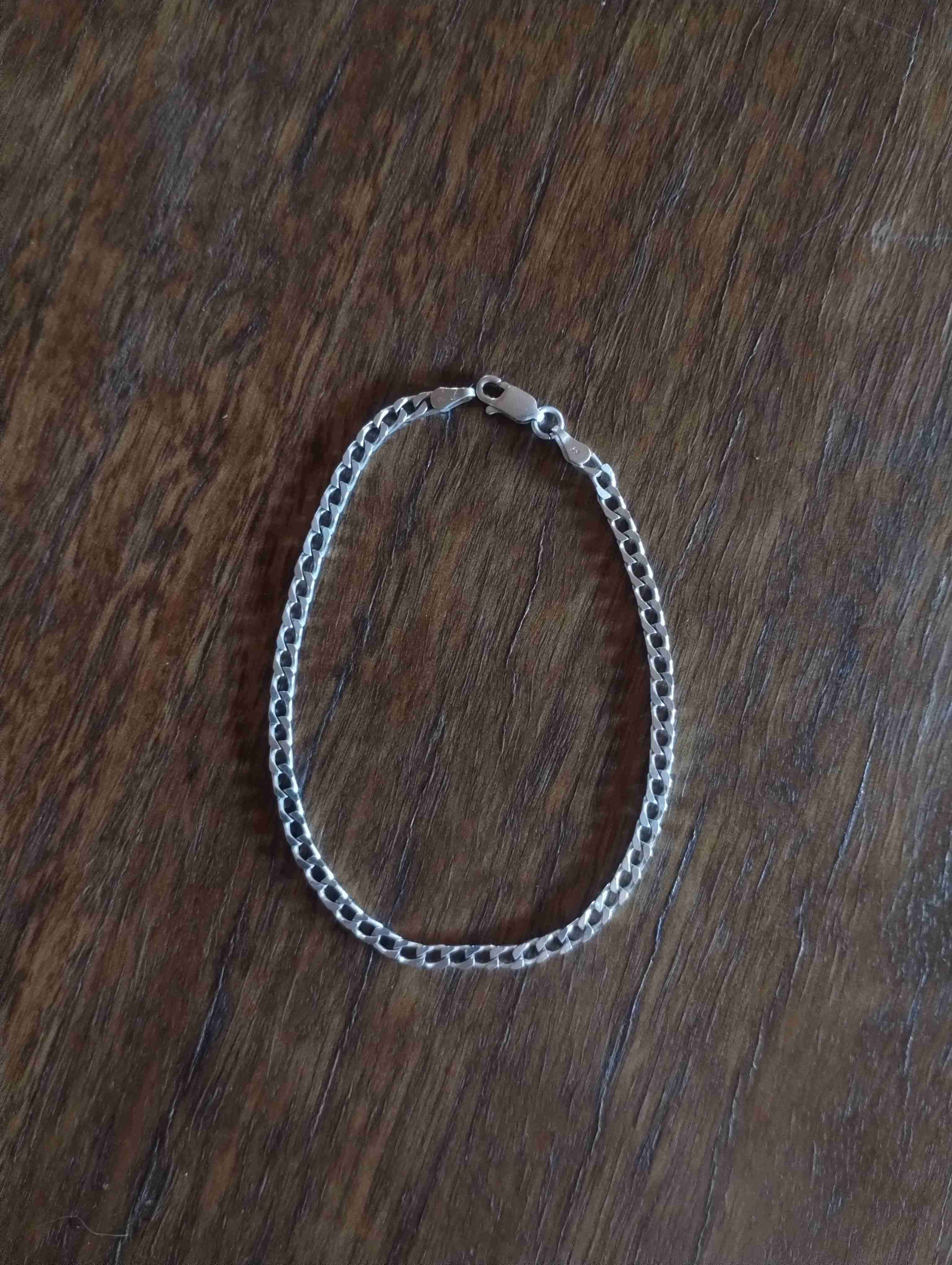 Pulsera de plata 925 (20cm x 3mm) - miniatura 4