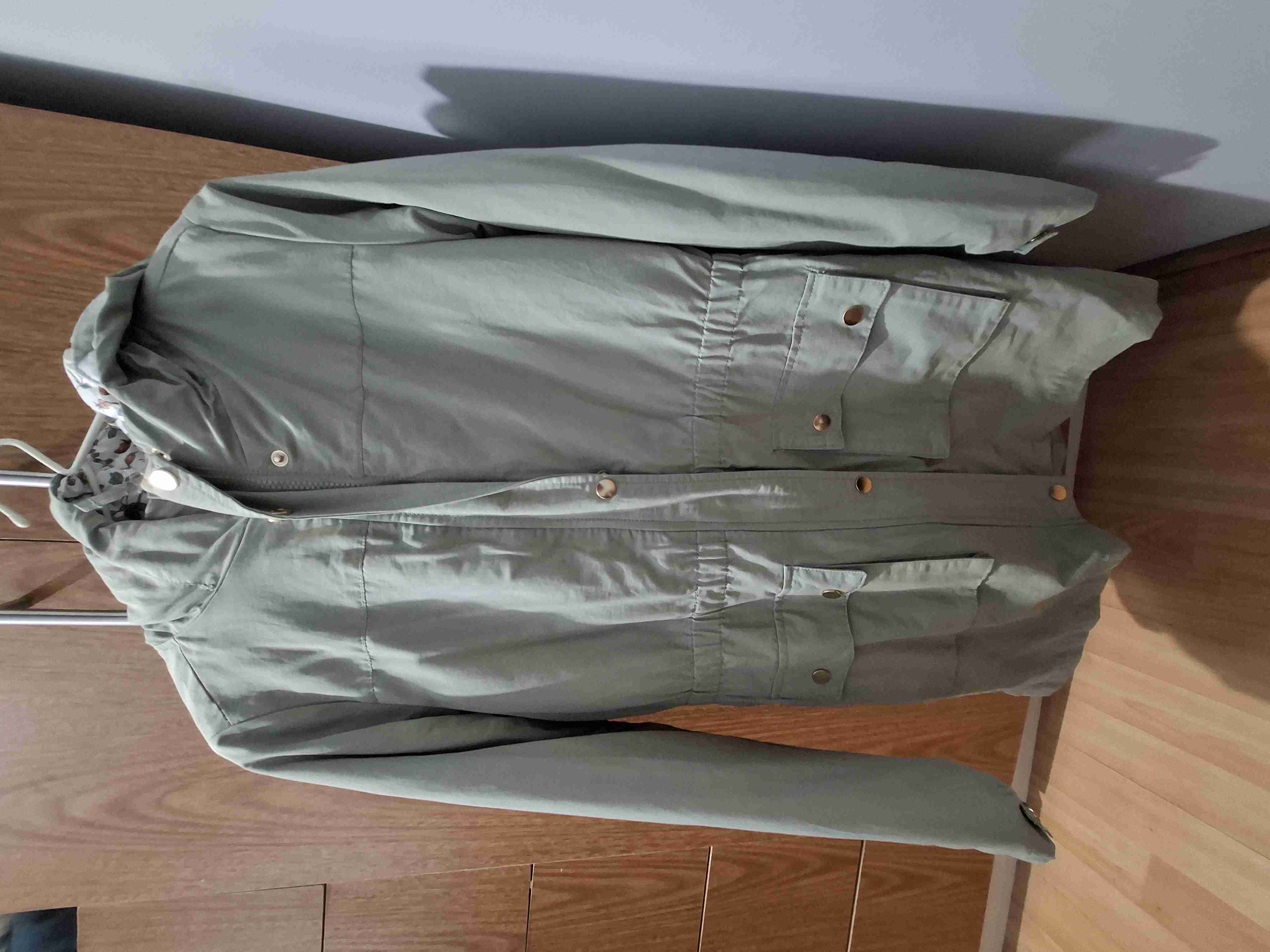 Parka verde con forro floral - miniatura 4