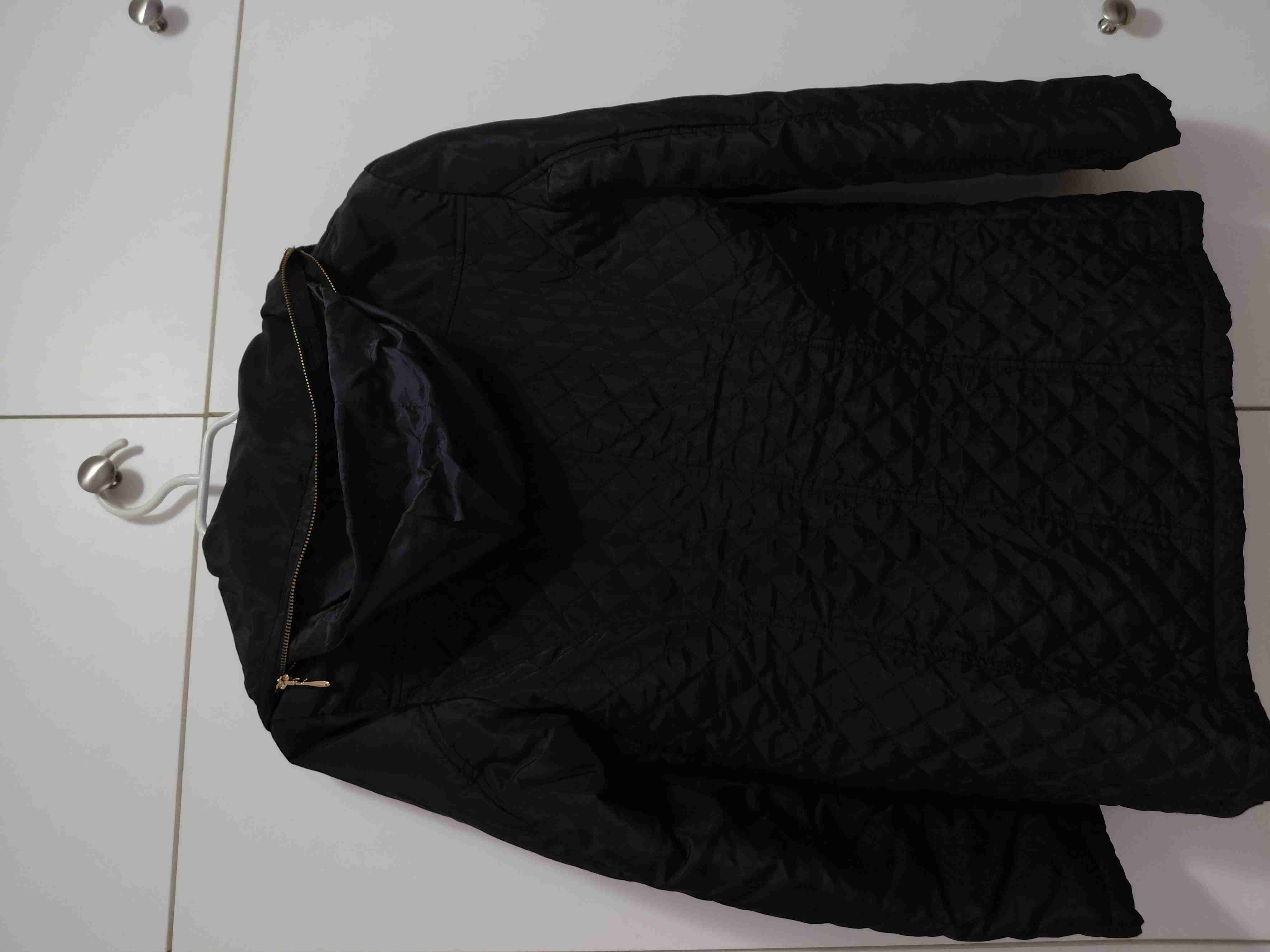 Parka Negra con gorro secreto Ma Griffe Talla 42! - miniatura 4