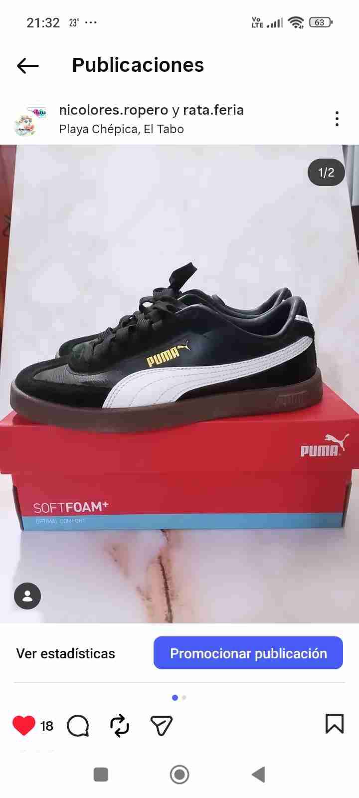 Zapatillas negras Puma