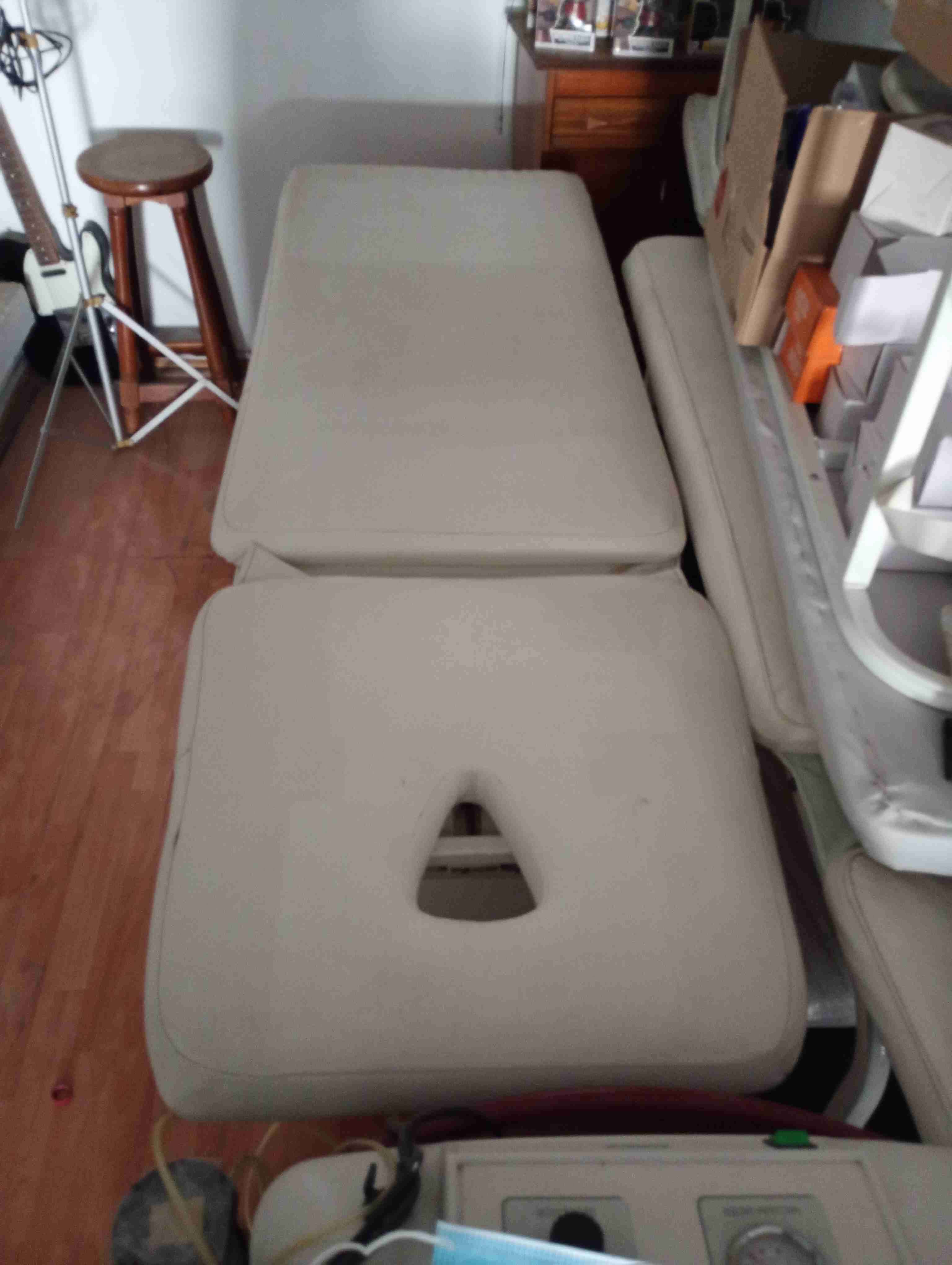 Camilla de masaje plegable beige - miniatura 1