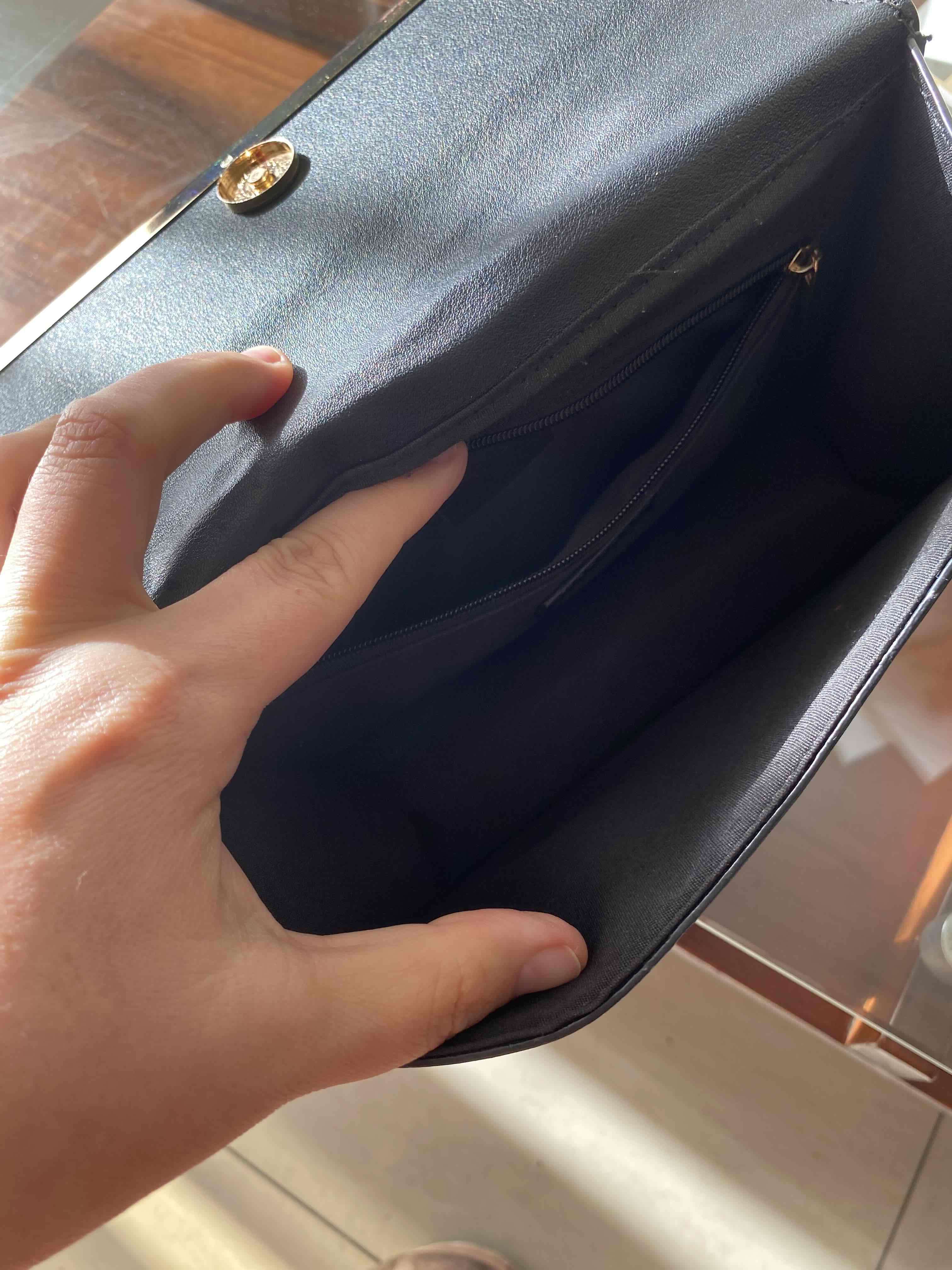 Cartera Gacel negra con cadena dorada - miniatura 4