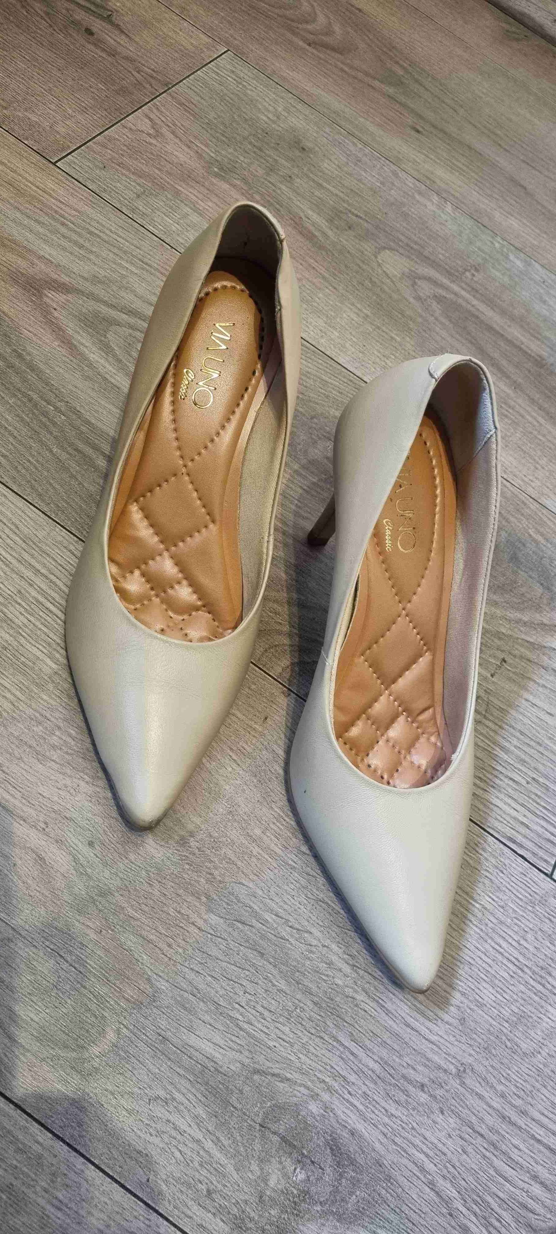 Zapatos de taco beige talla 37 - miniatura 1