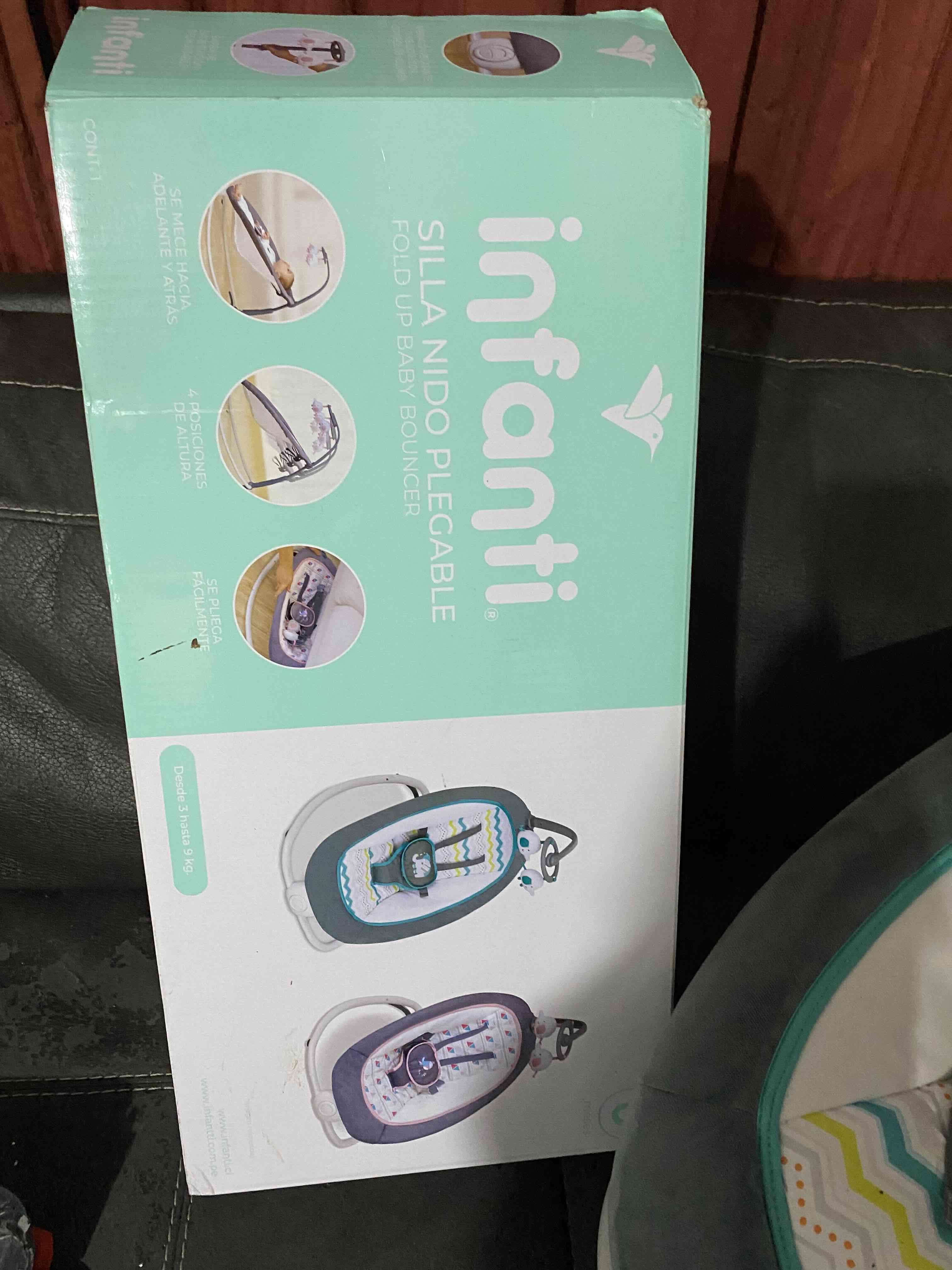 Silla mecedora para bebé gris - miniatura 5