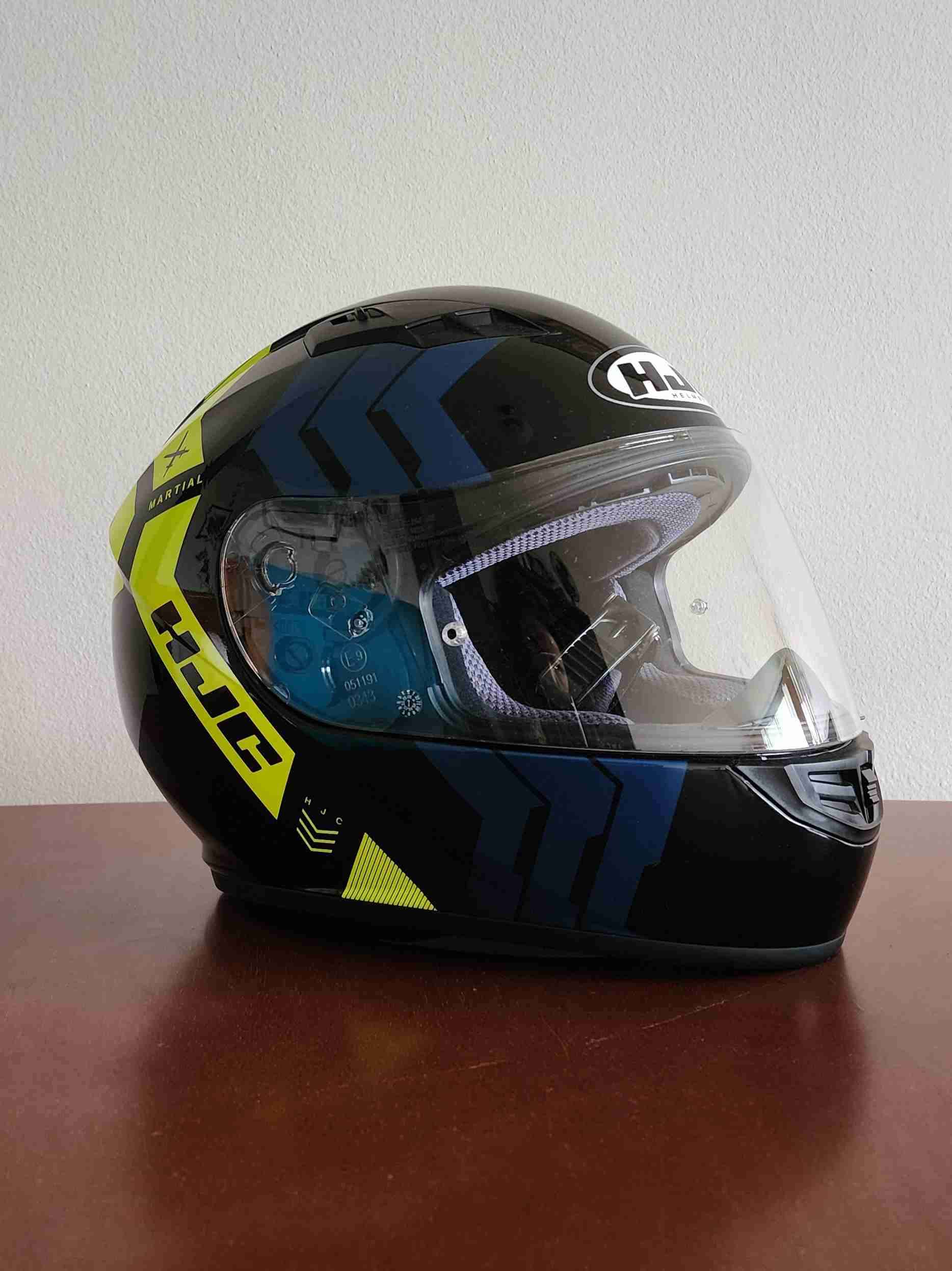 Casco HJC negro y amarillo talla S - miniatura 1