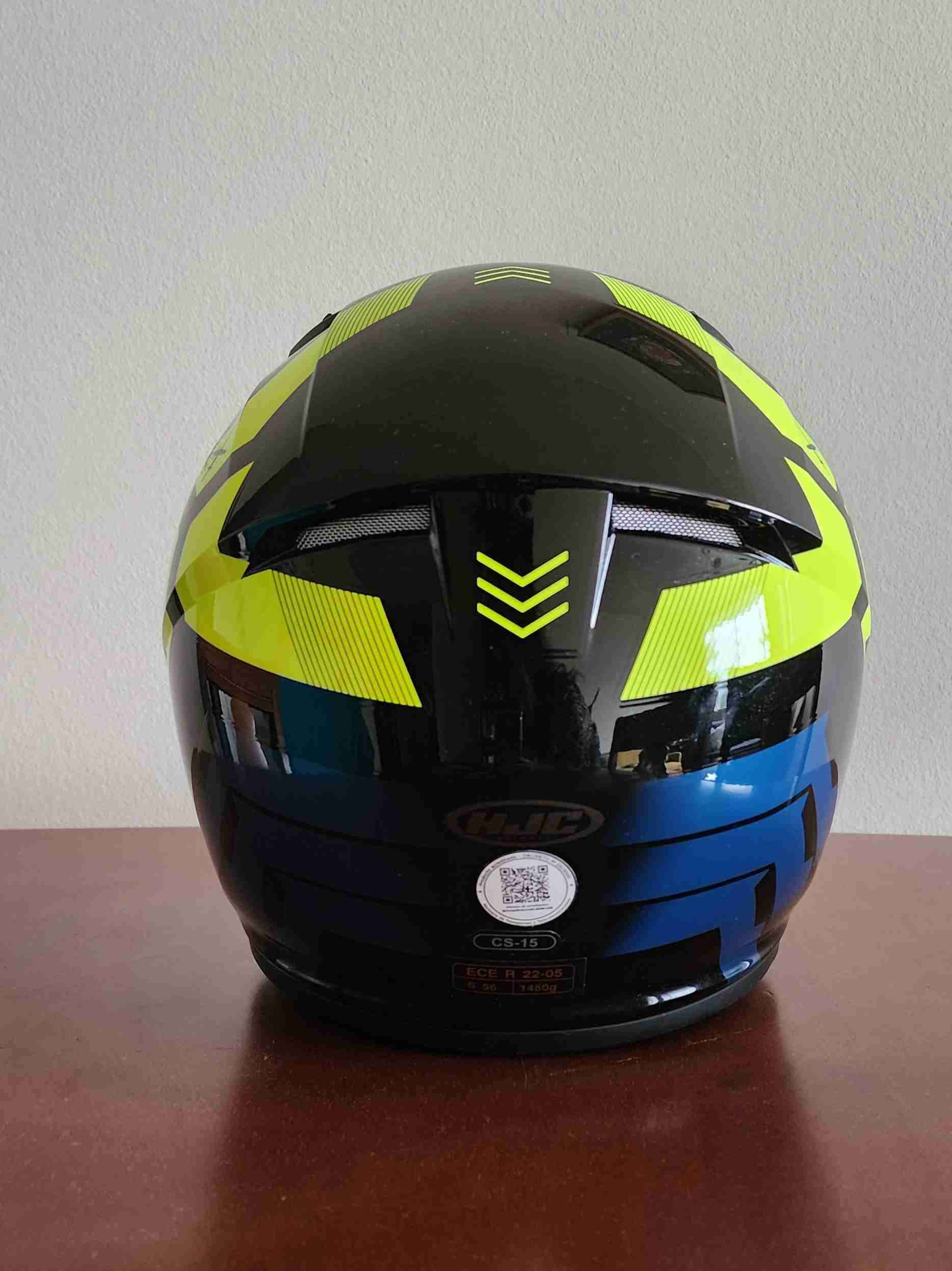 Casco HJC negro y amarillo talla S - miniatura 4