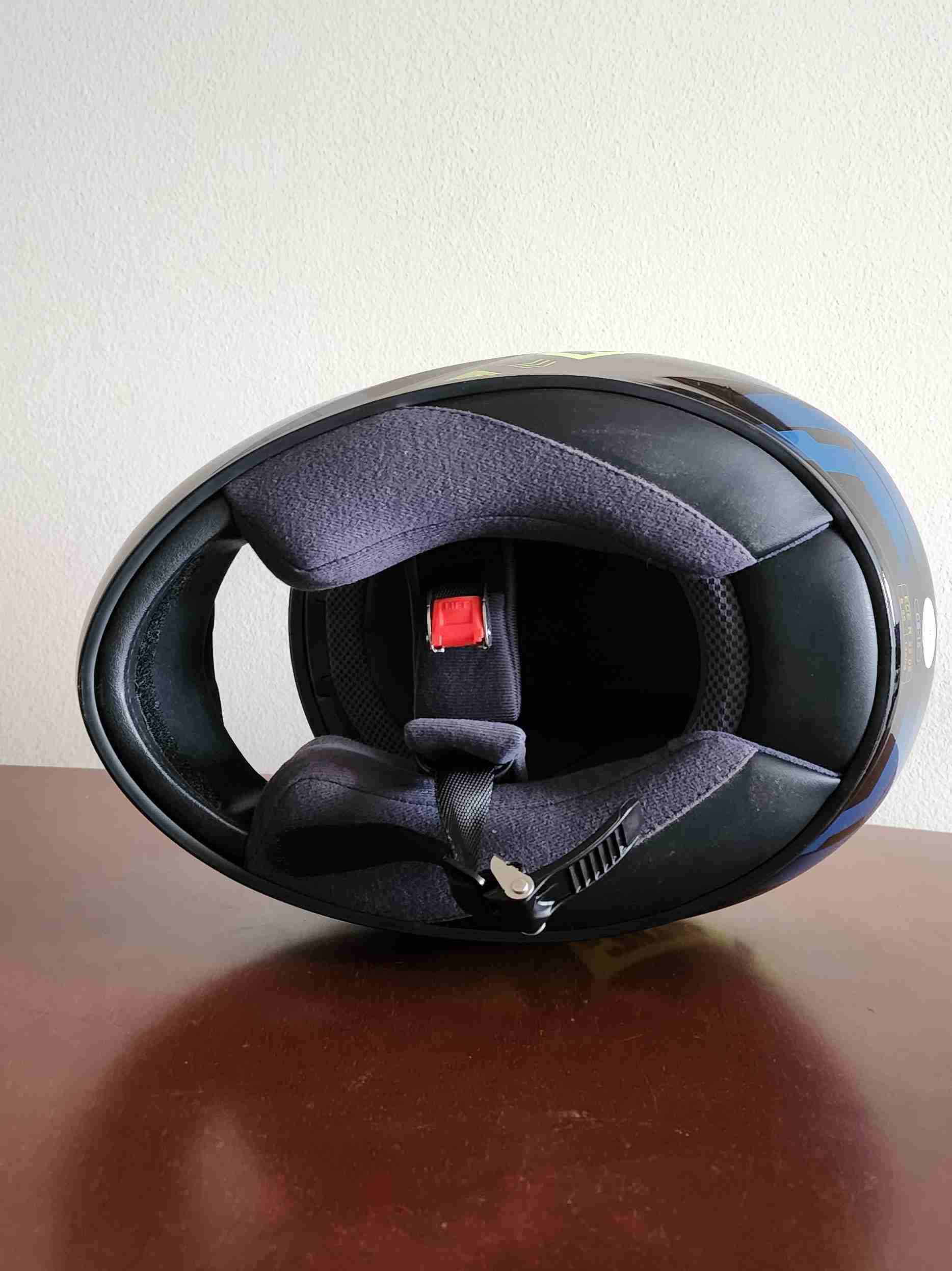 Casco HJC negro y amarillo talla S - miniatura 5