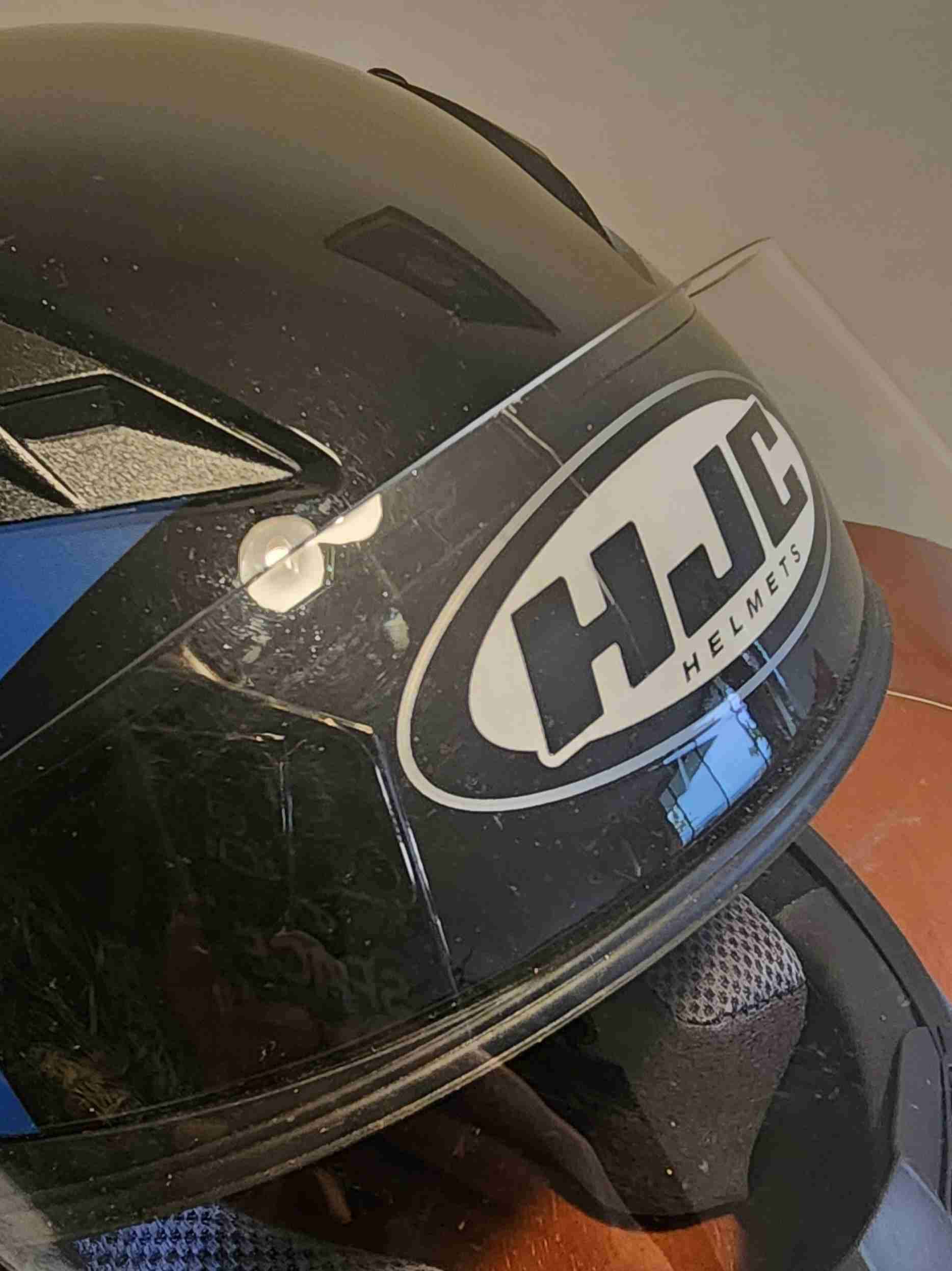 Casco HJC negro y amarillo talla S - miniatura 6