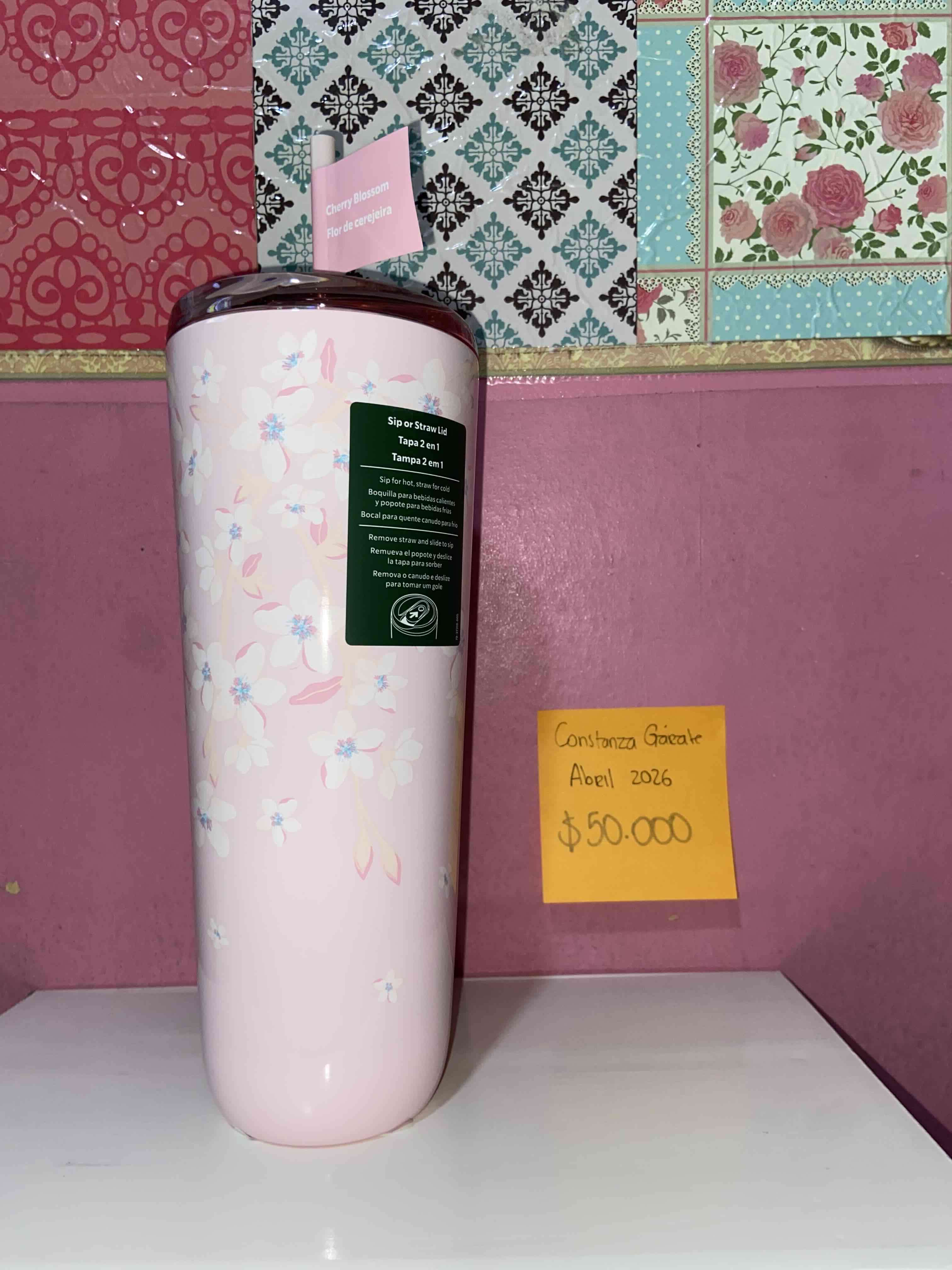 Vaso térmico flor de cerezo