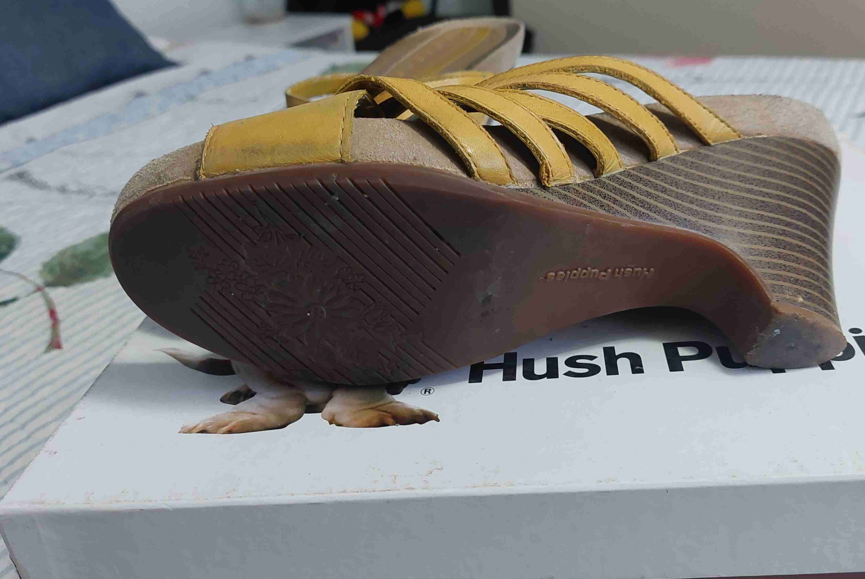 Sandalias amarillas de cuero - miniatura 2