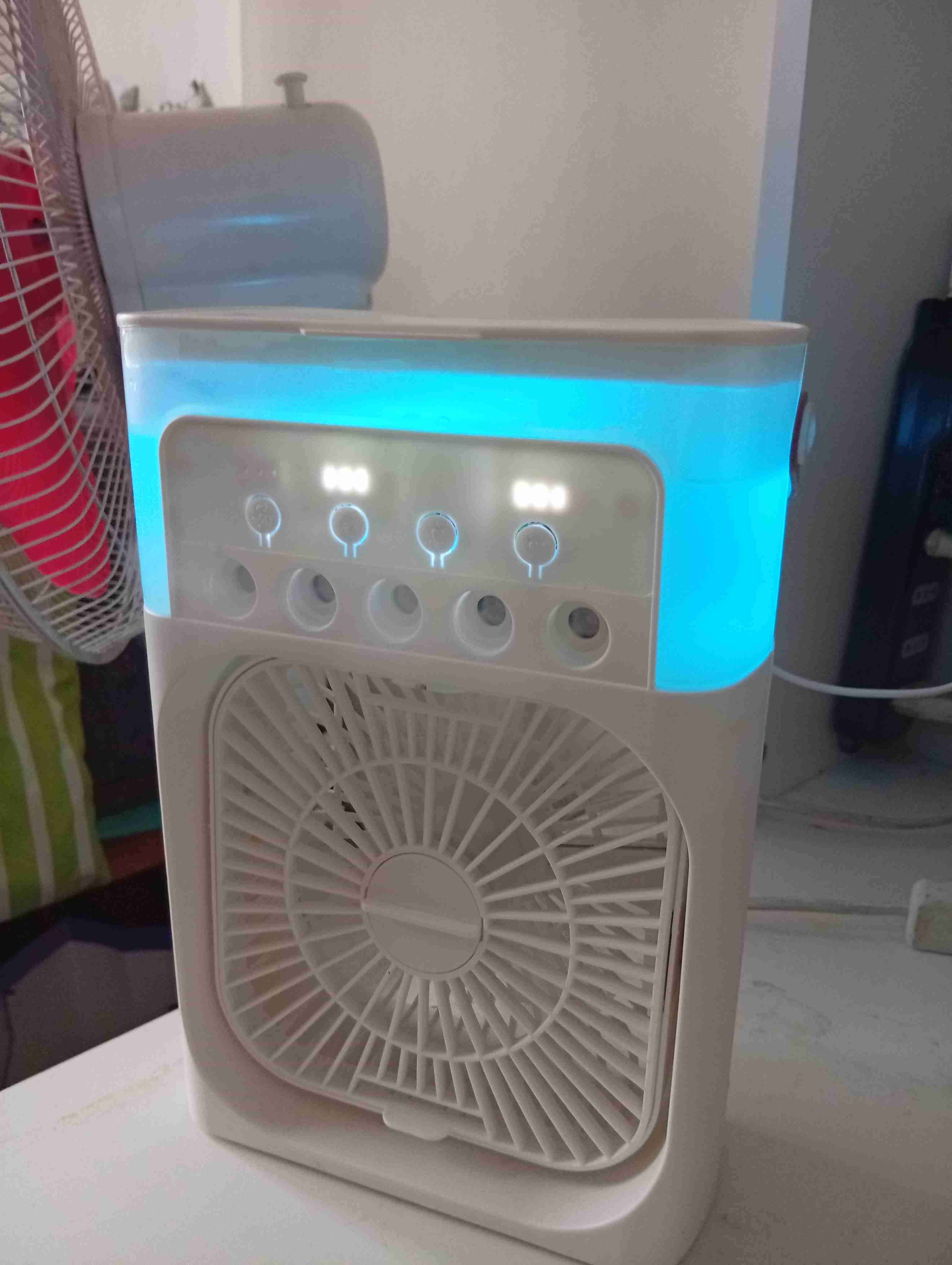 Ventilador portátil USB blanco - miniatura 2