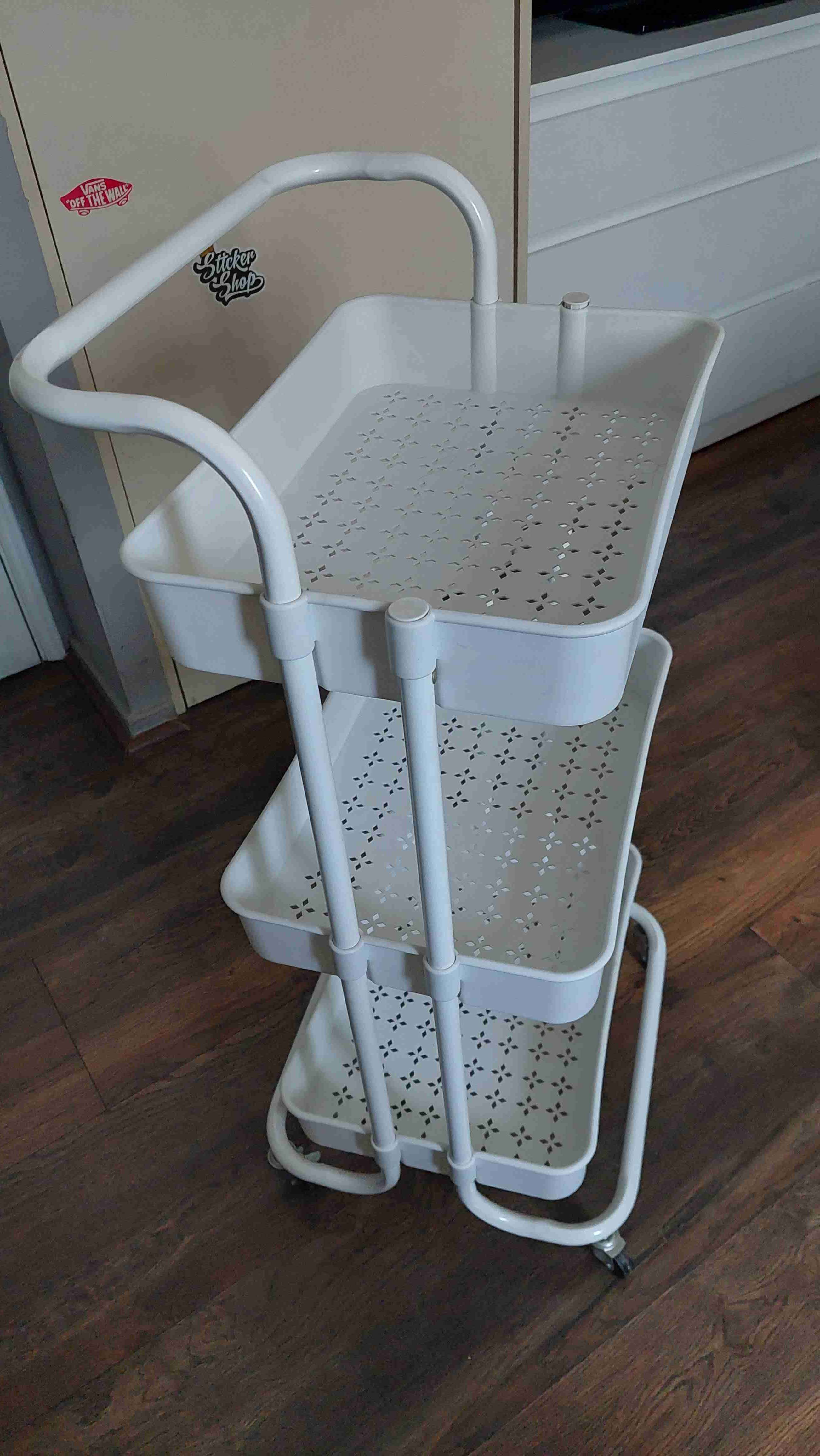 Carro organizador blanco metal - miniatura 2