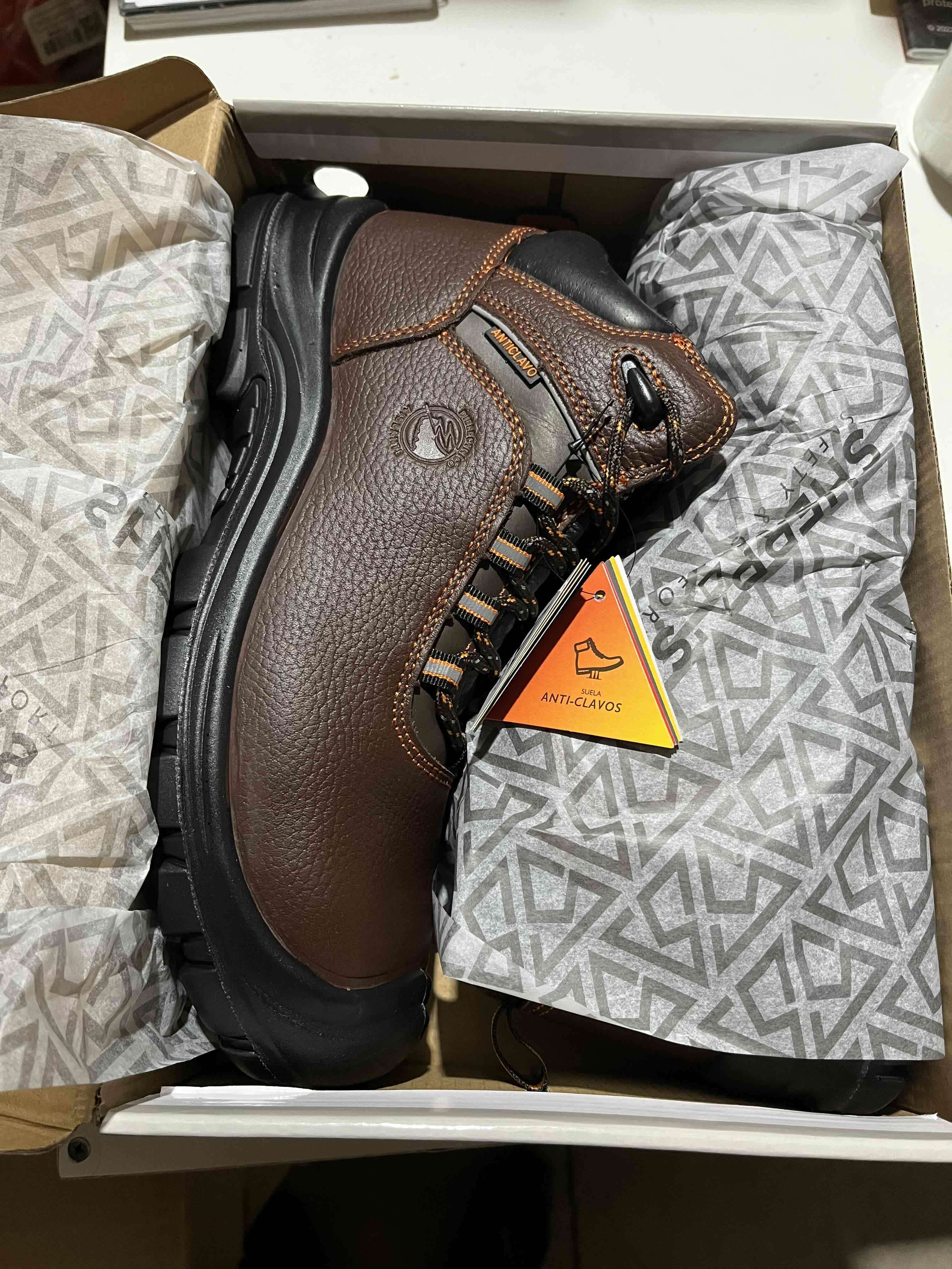 Botín  de seguridad Sherpas Cafe 100% cuero. - miniatura 3