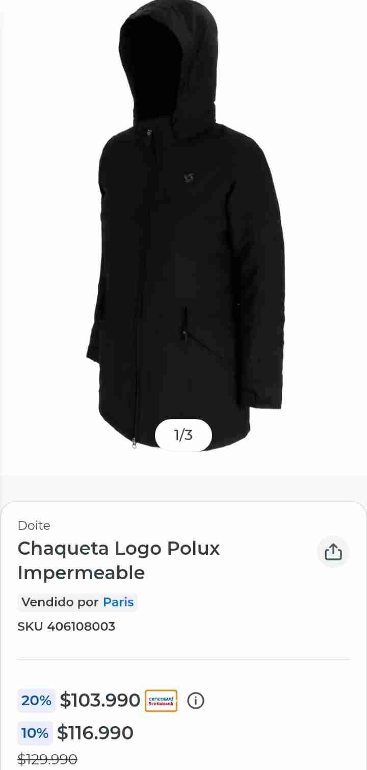 Chaqueta impermeable Doite de Mujer - miniatura 2