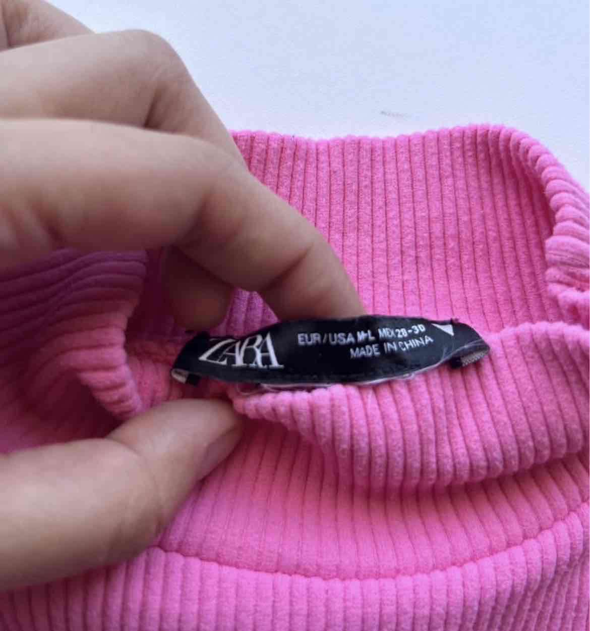 Polera ZARA sin mangas rosa fucsia - miniatura 2