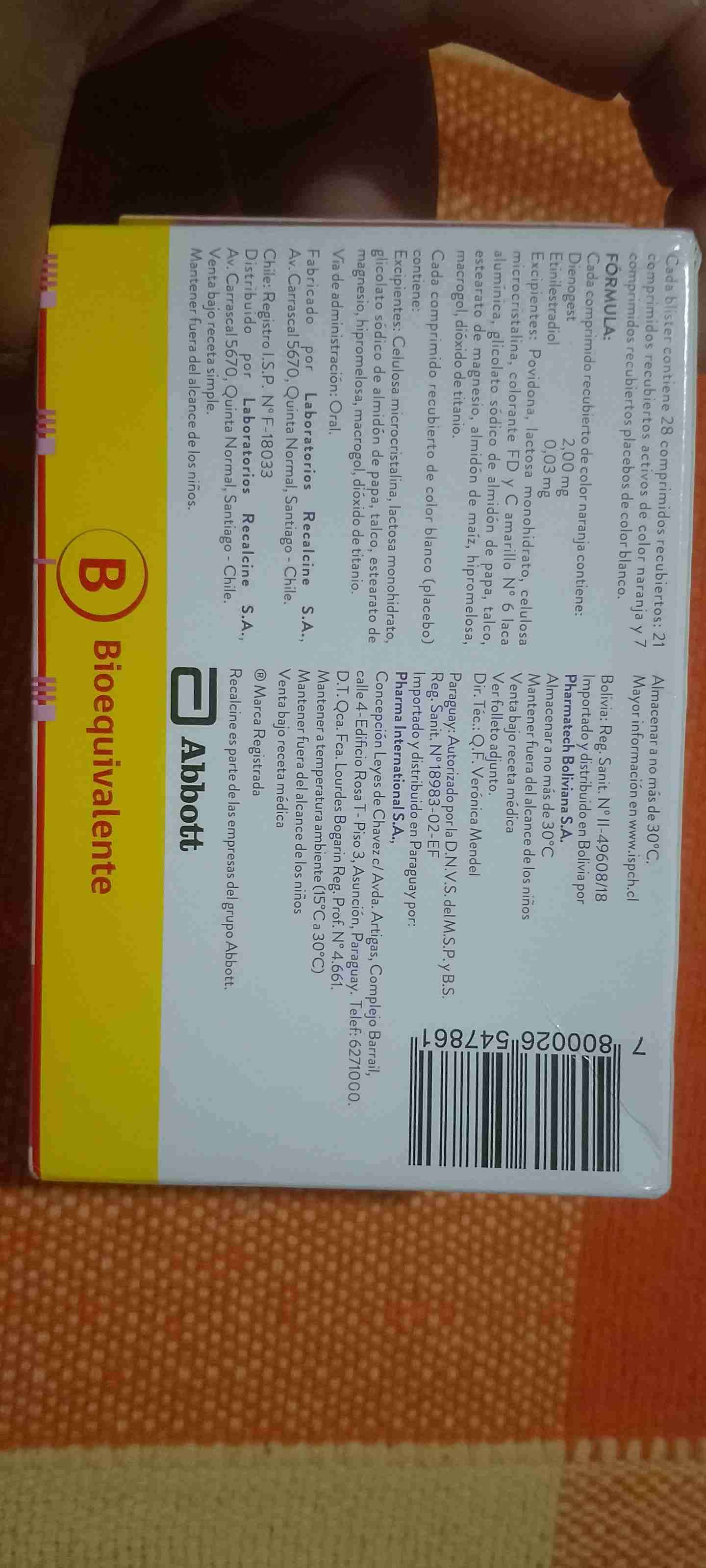 Anticonceptivo Acotol 28 comprimidos - miniatura 2