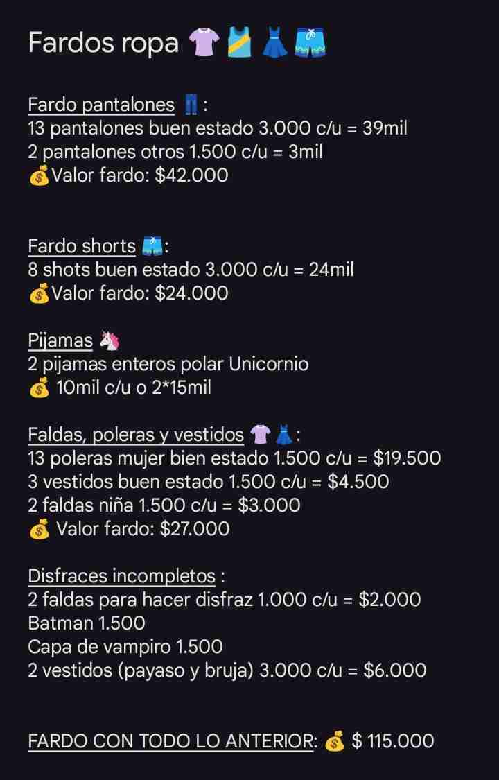 Lote de ropa variada - miniatura 2