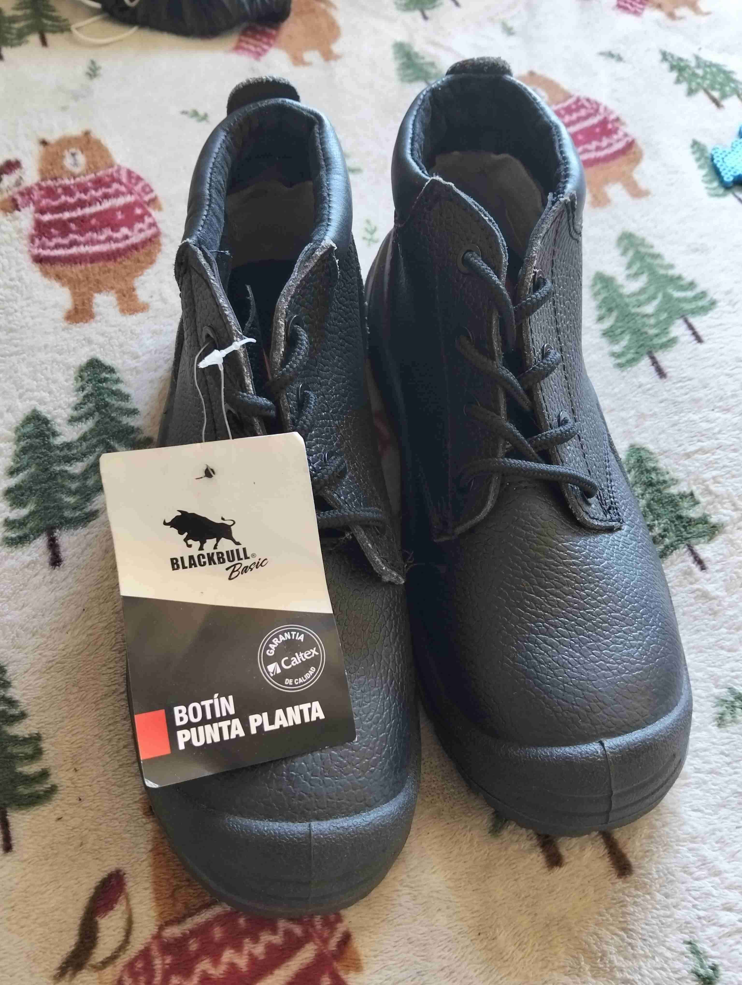 Botines negros punta plana - 1