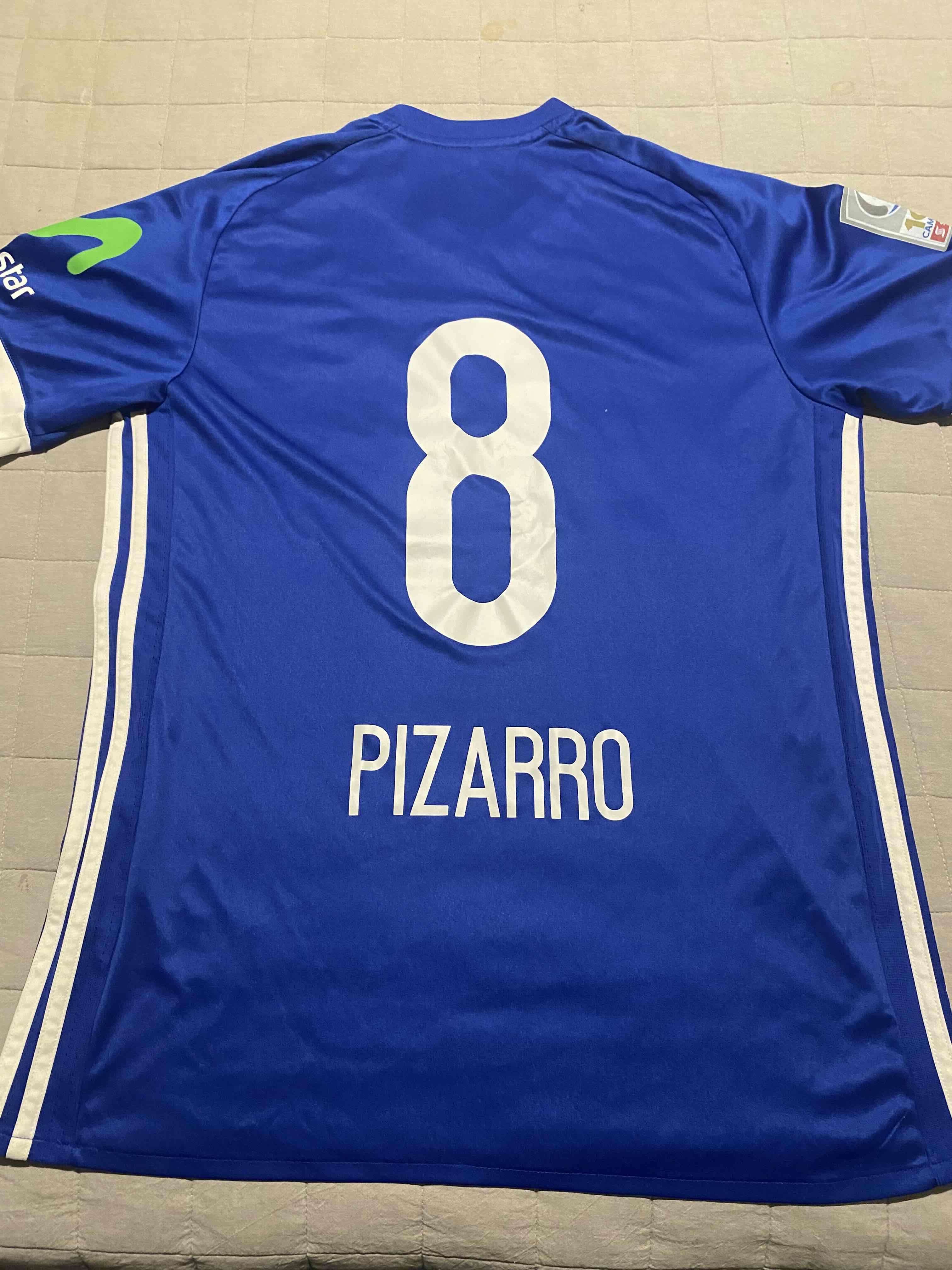 Camiseta fútbol azul Adidas  2017. David Pizarro - miniatura 2