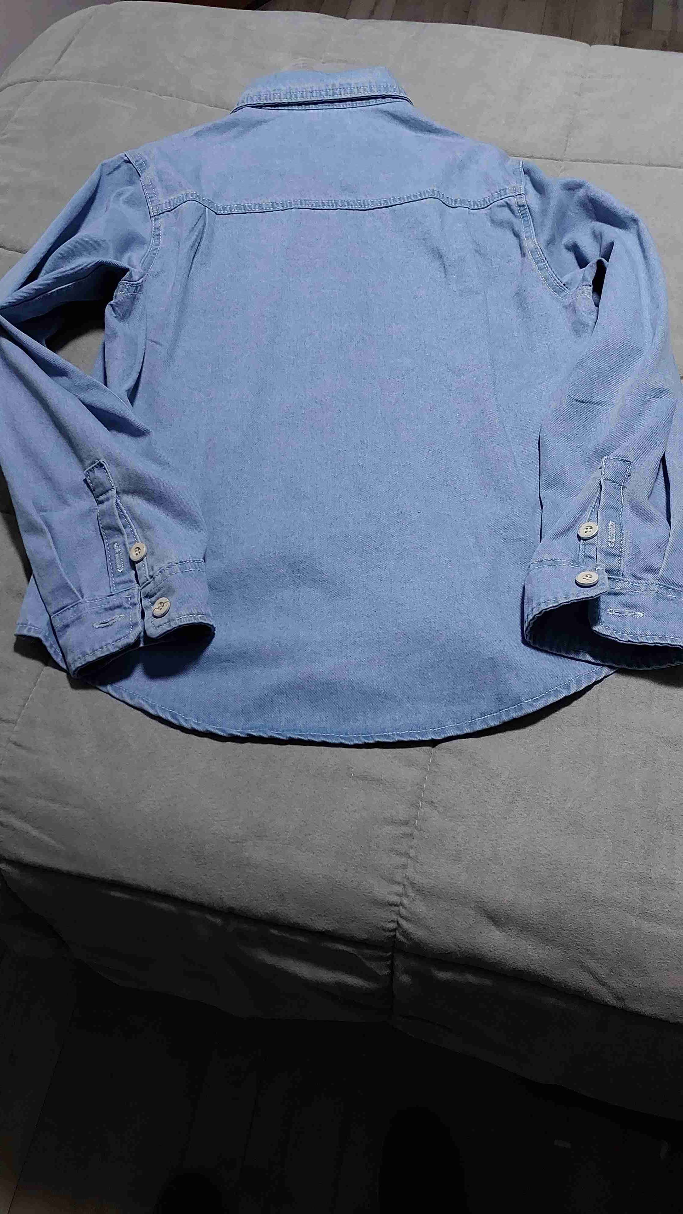 Camisa de mezclilla azul - miniatura 3