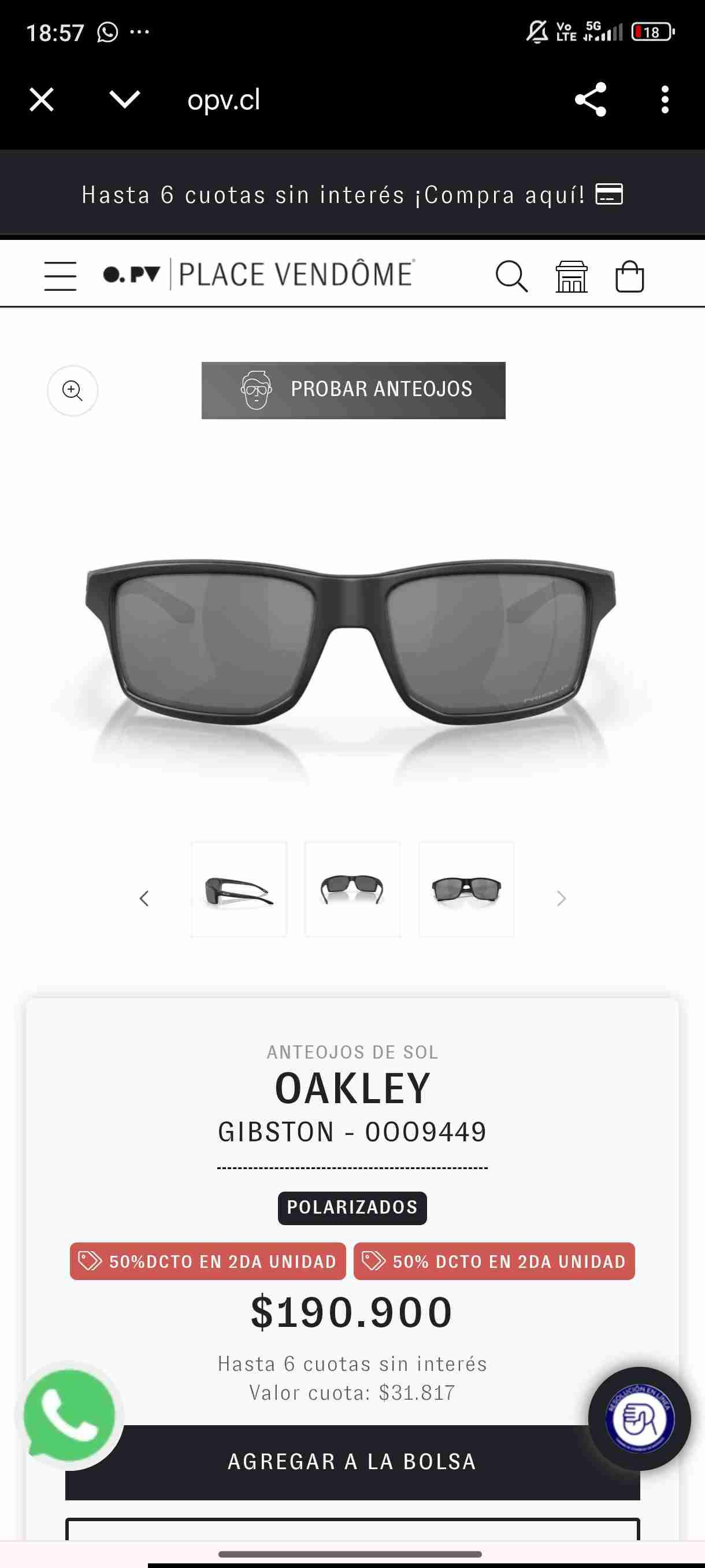 Gafas de sol Oakley Gibston - miniatura 1