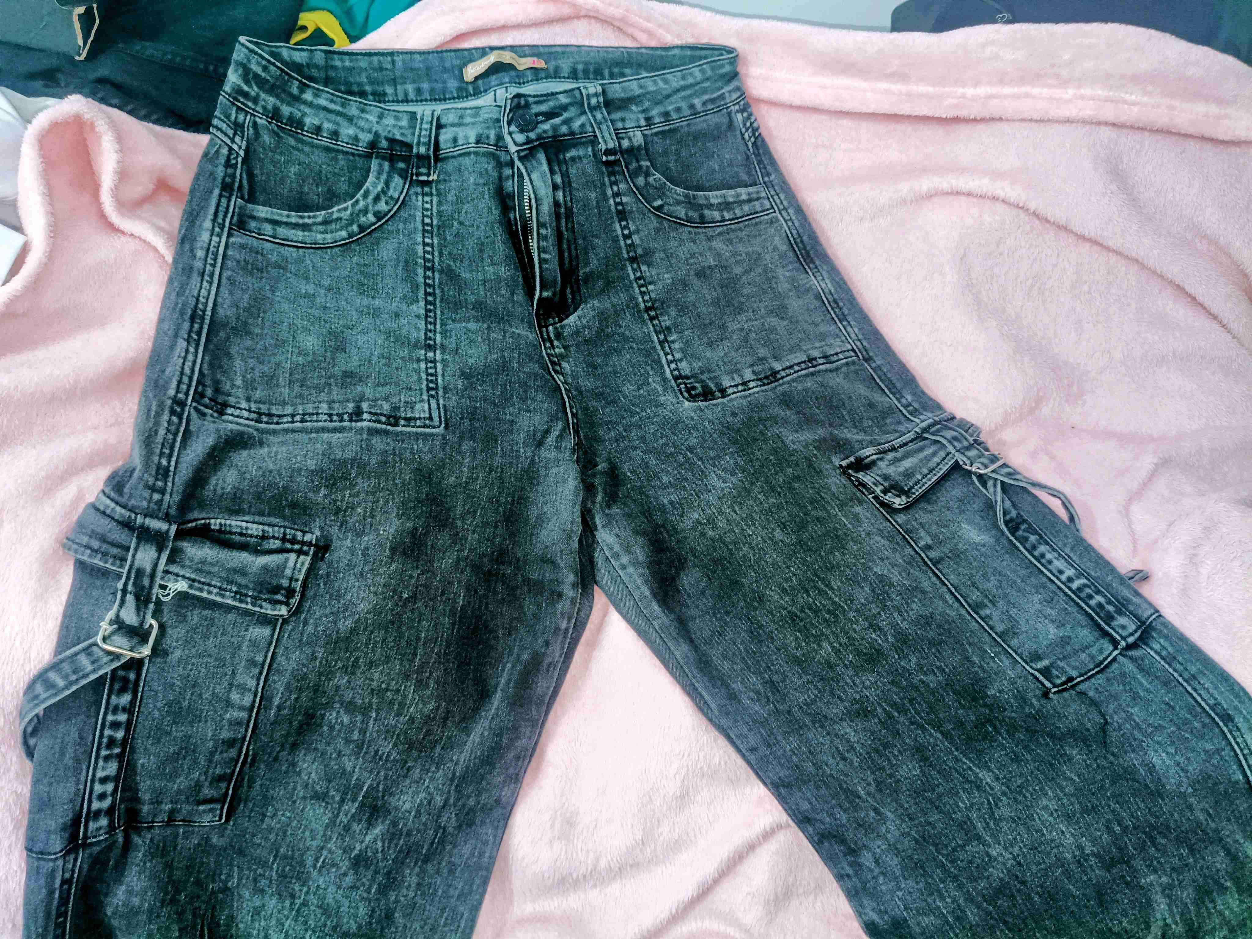 Jeans gris oscuro  ancho - miniatura 3