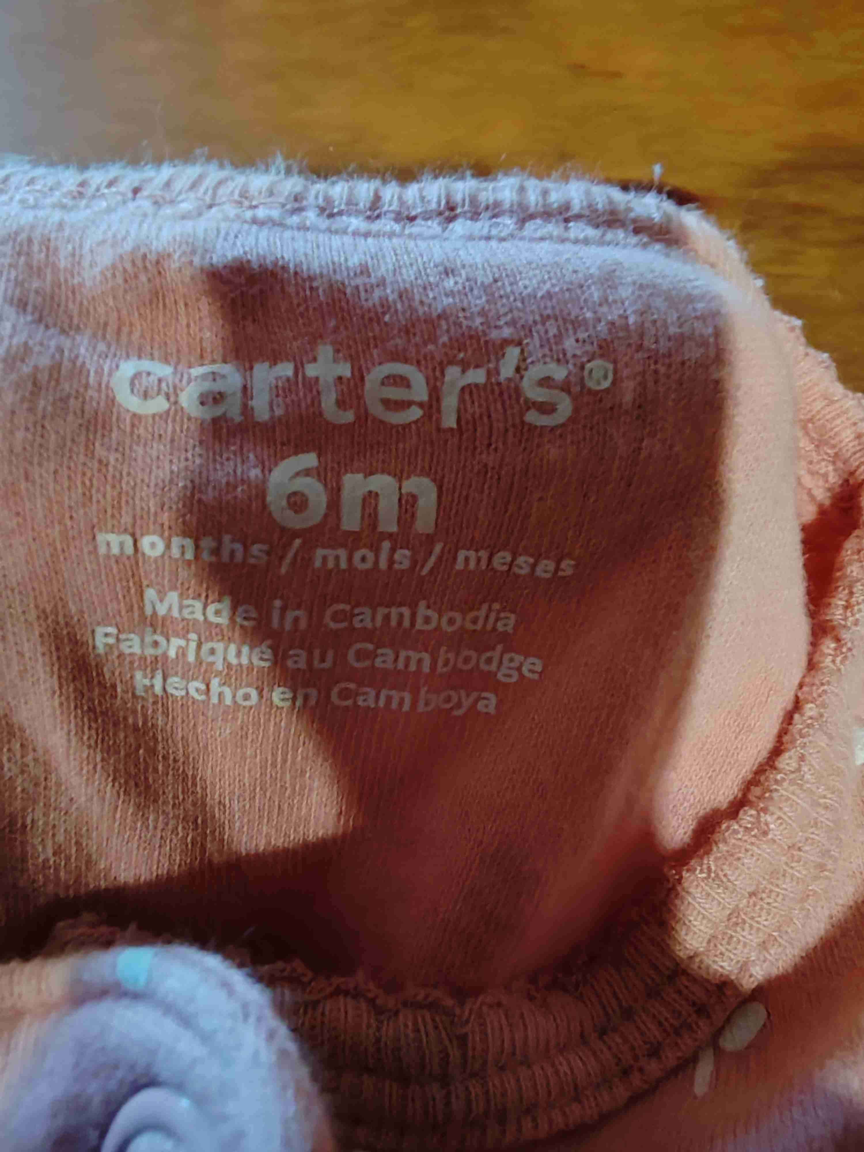 6 meses Pijama rosado de bebé con diseño - miniatura 2